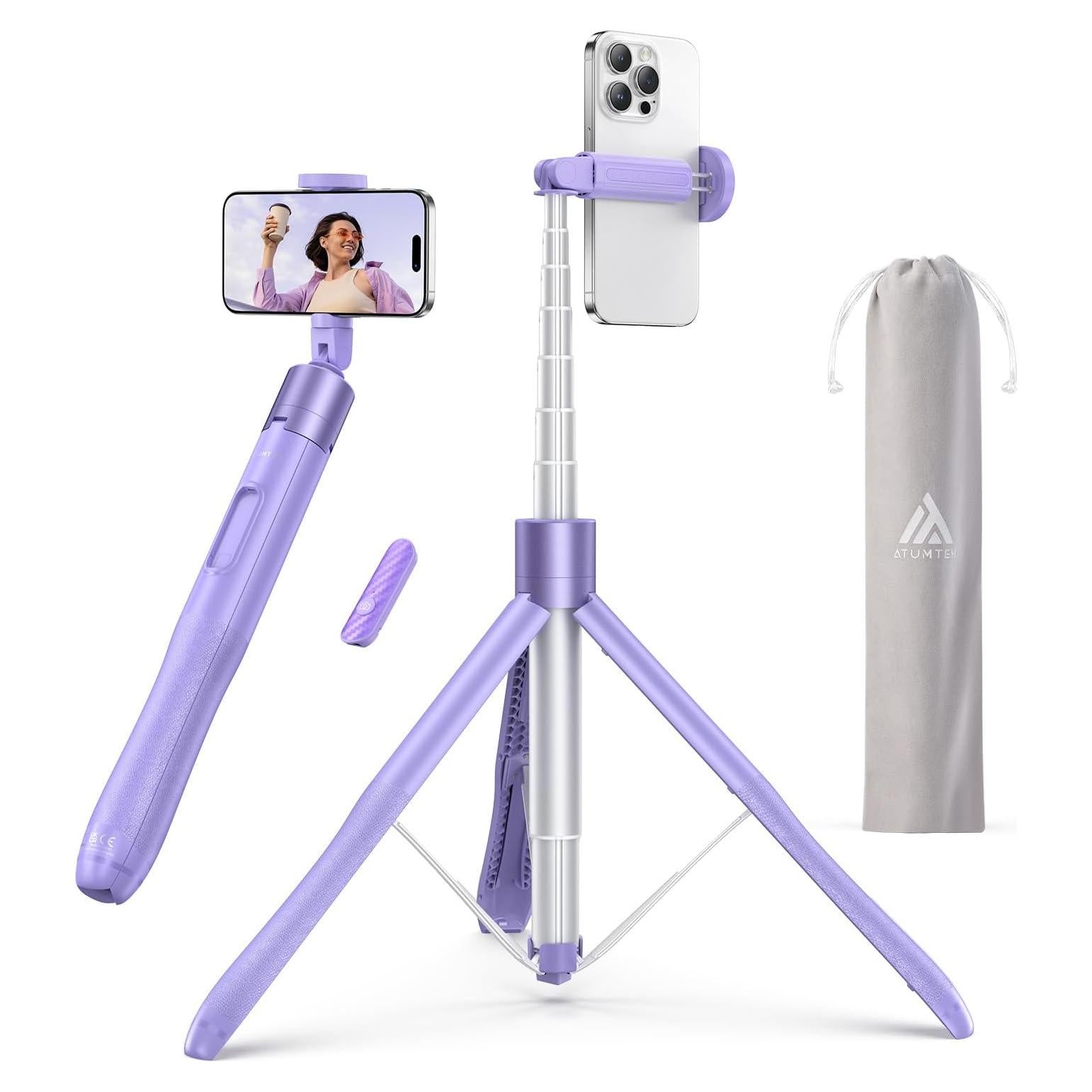 Trípode para Selfie ATUMTEK 60" (152.4 cm) con Control Remoto