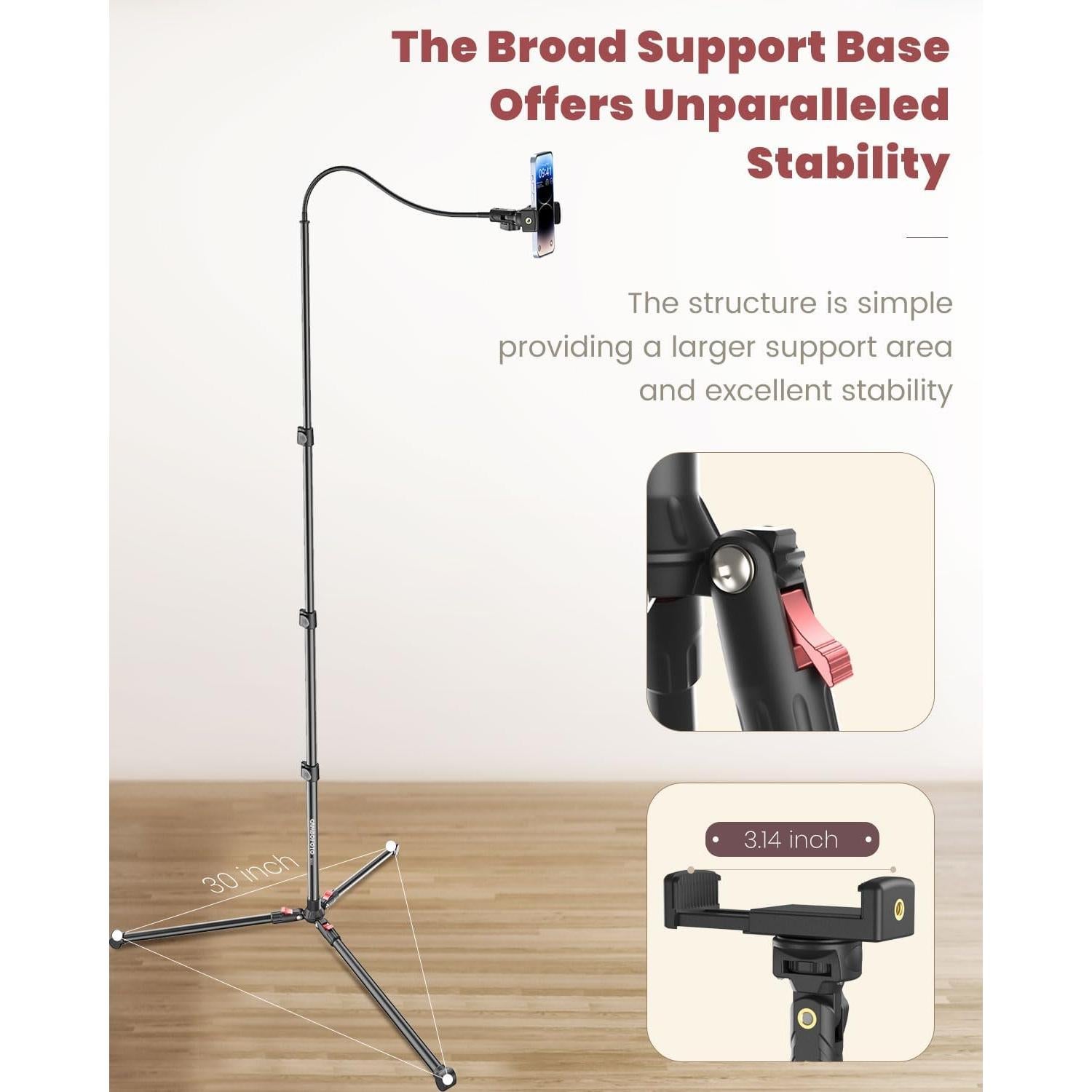 Trípode para Teléfono CAMBOFOTO S201 - Altura 220 cm, Control Remoto