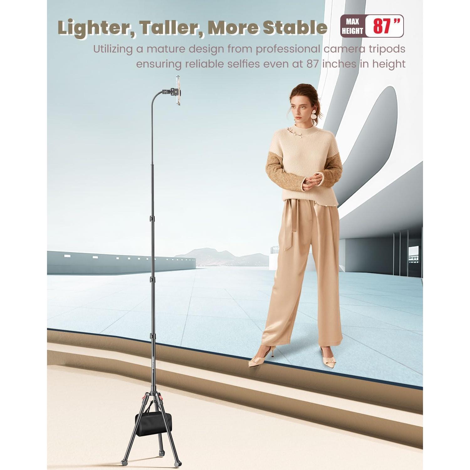 Trípode para Teléfono CAMBOFOTO S201 - Altura 220 cm, Control Remoto