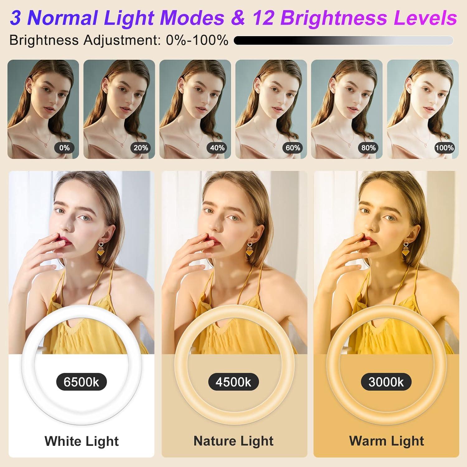 Luz de Anillo STALLY 31.24 cm con Trípode Ajustable 160 cm