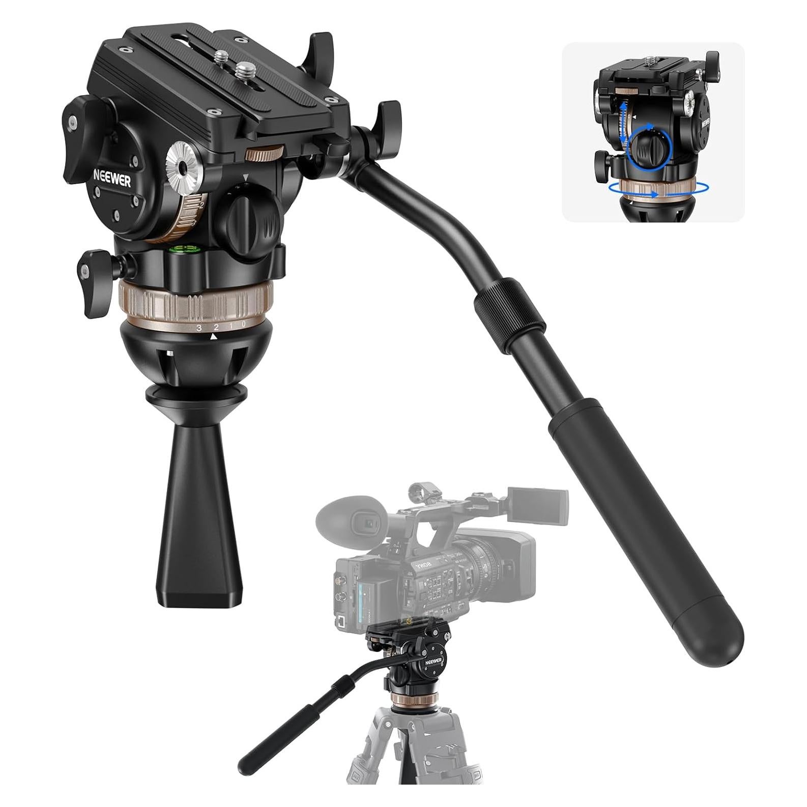 Cabezal de Fluido NEEWER TH45 para Trípode de Video 8kg