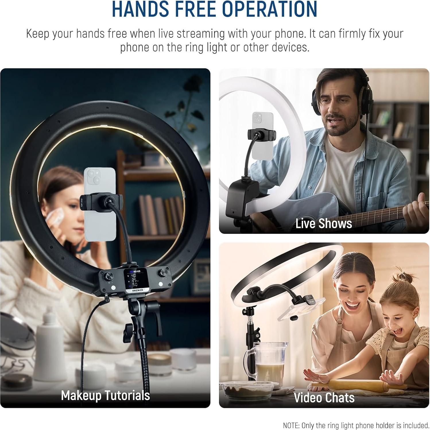 Soporte Flexible para Teléfono NEEWER SP-09 360° con Zapata Fría