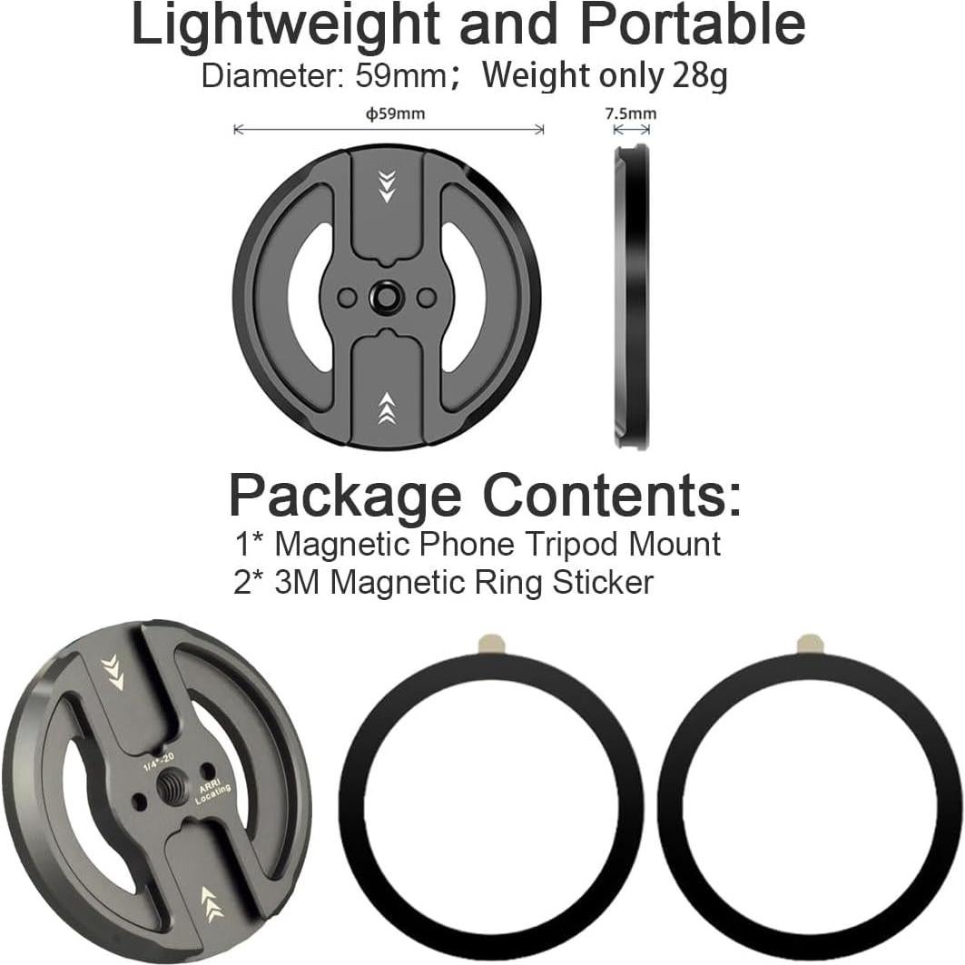 Adaptador de Montaje Magnético DEKEENSTAR para Teléfono MagSafe