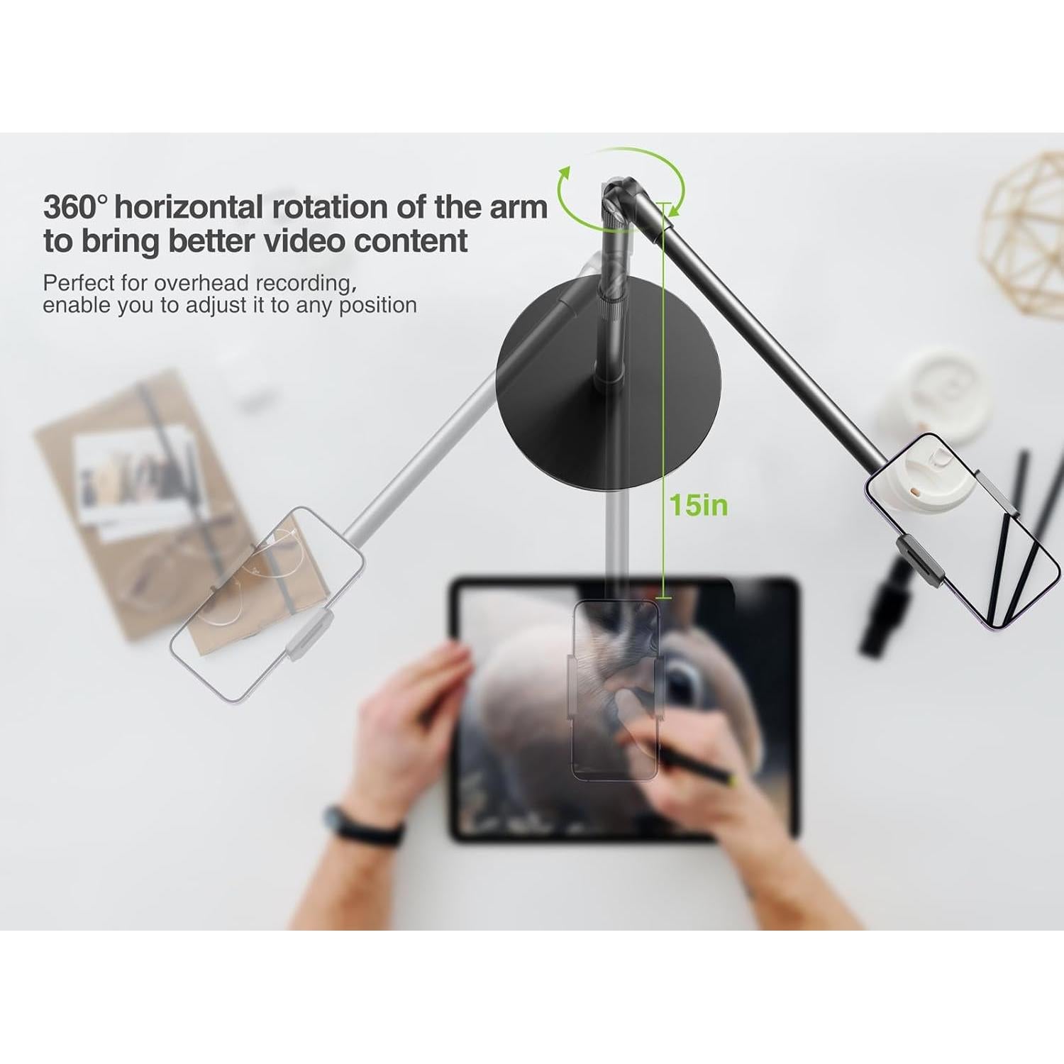 Soporte de Teléfono Overhead Elitehood 38.1 cm Ajustable