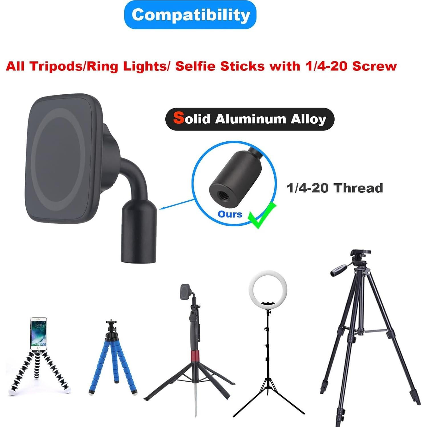 Adaptador de Montaje en Trípode Magnético Rigdance para iPhone