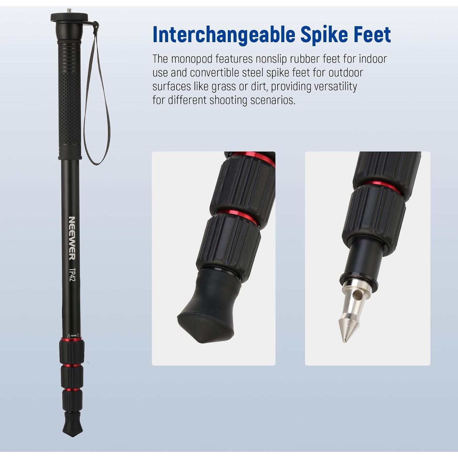 Monopie NEEWER TP42 de Aluminio 66.5" para Cámara DSLR