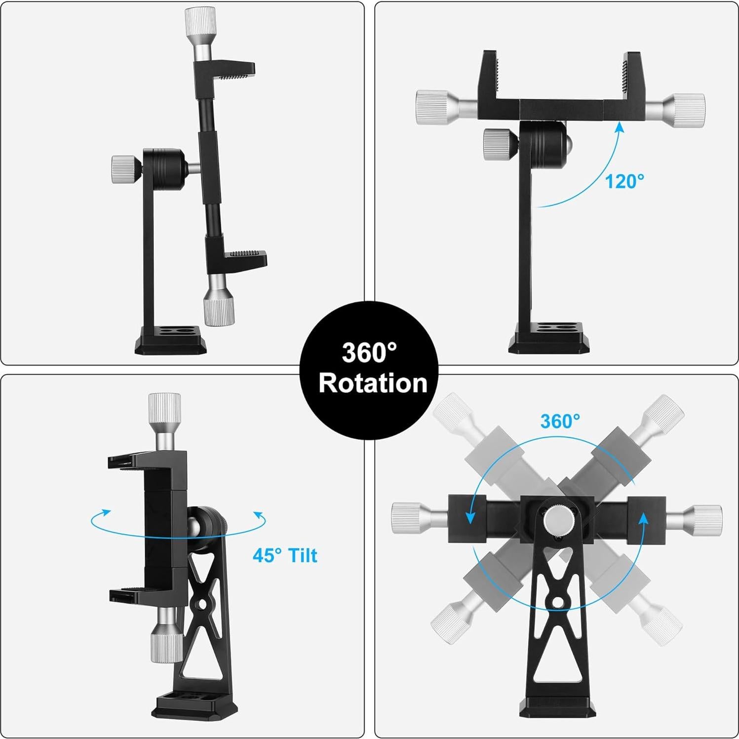 Soporte de trípode Peastrex para celular con cabezal de bola 360°