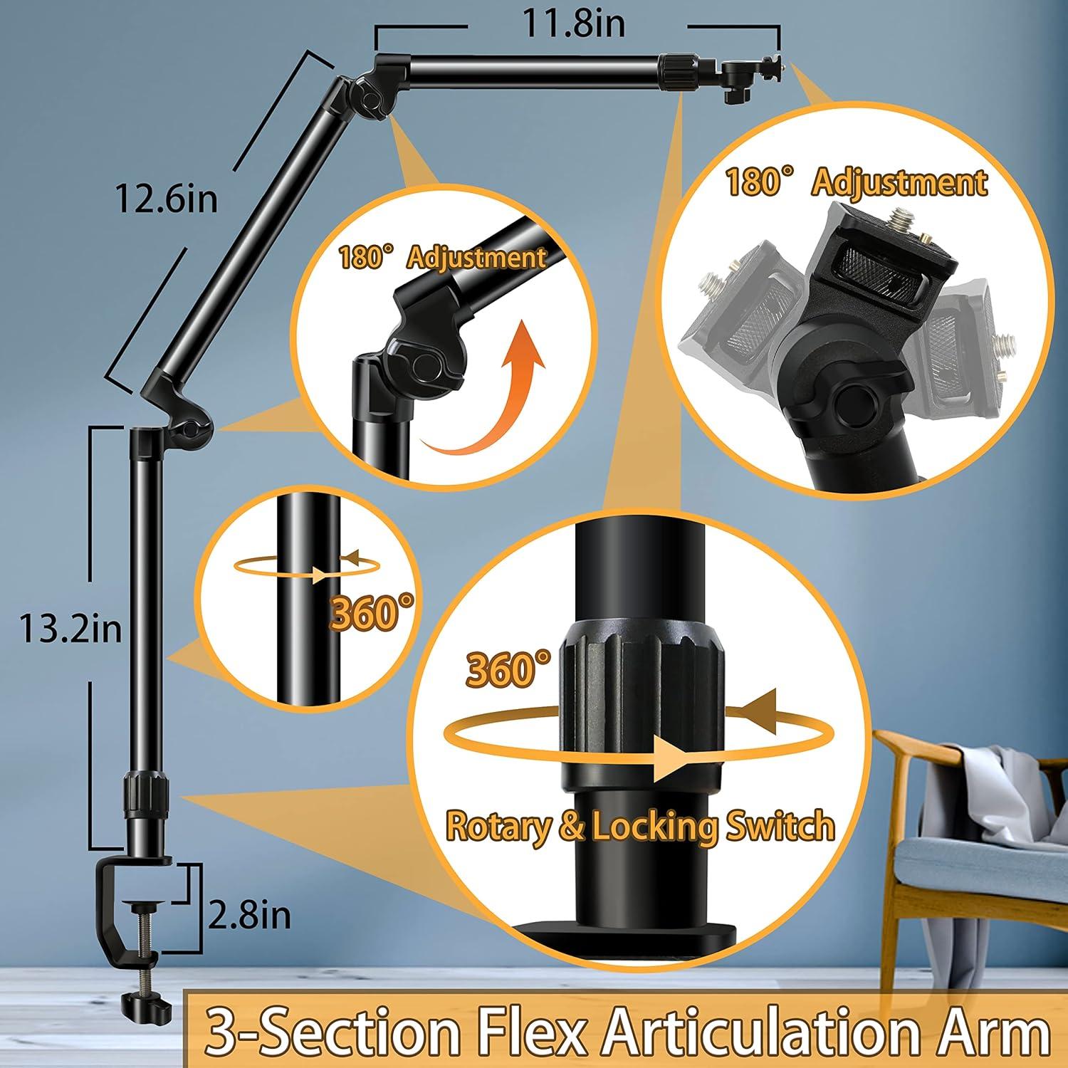 Soporte de cámara de escritorio DNSbabi ajustable 360° 8.2kg