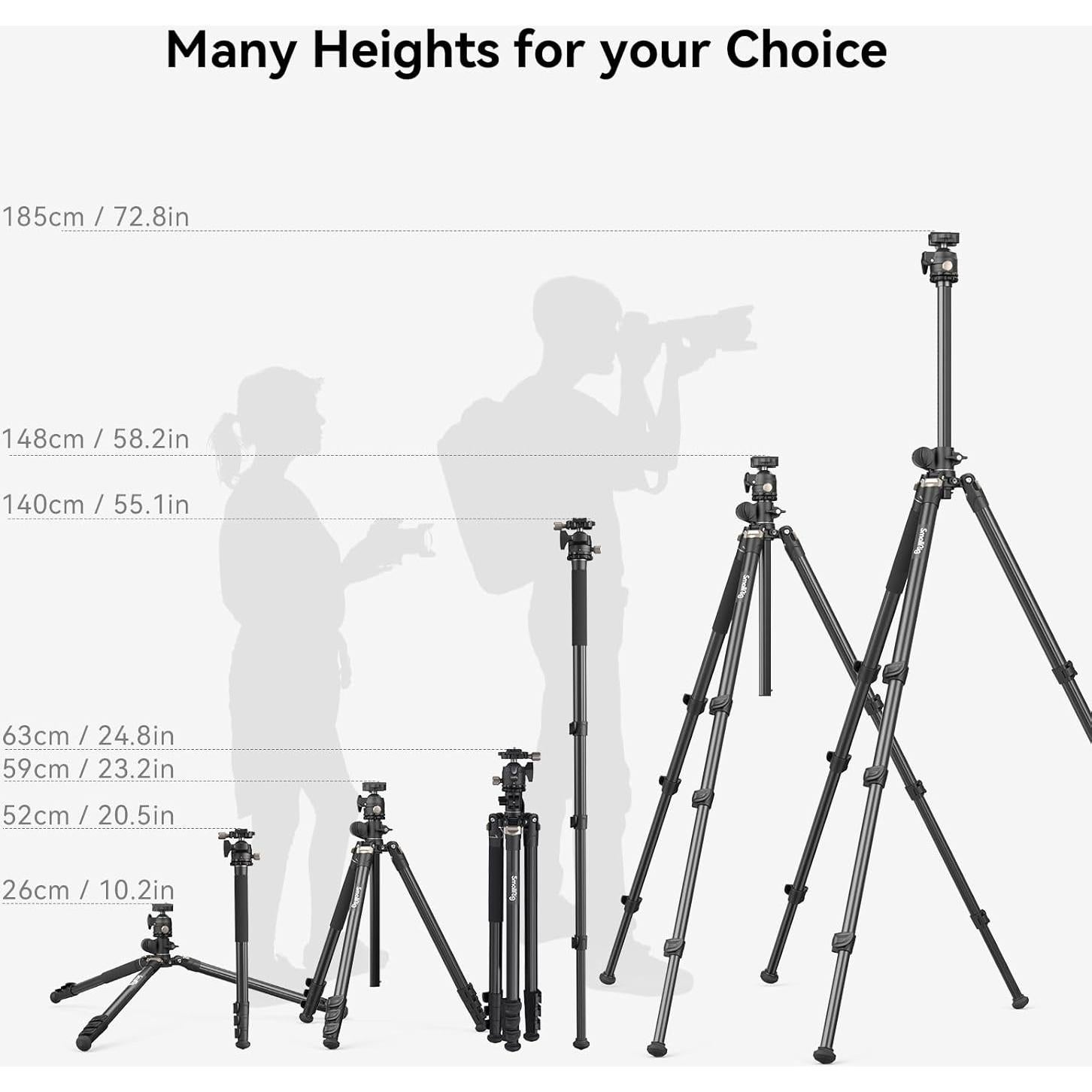 Trípode Horizontal SmallRig CT200 200cm para Cámara y Smartphone