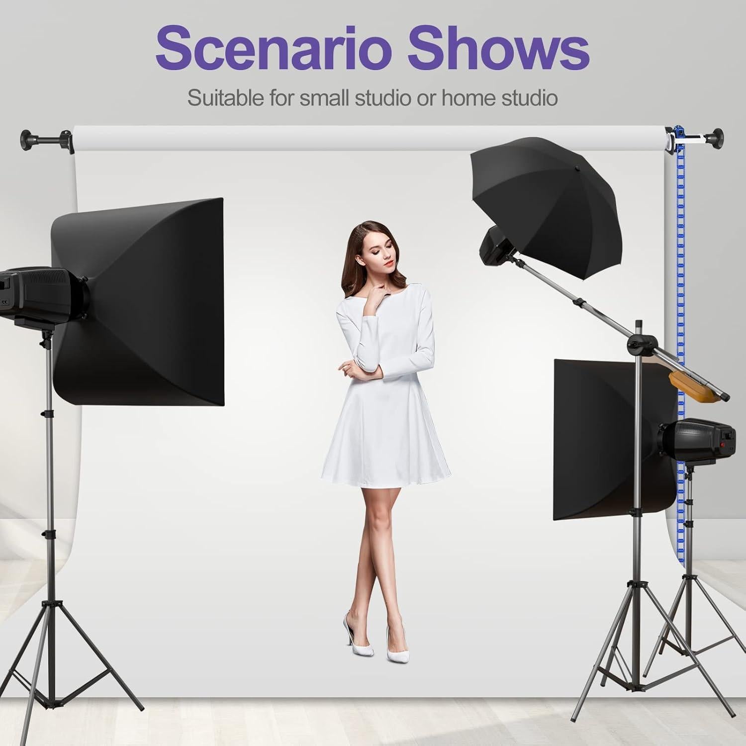 Soporte de fondo de fotografía EMART para techo 1.74 kg