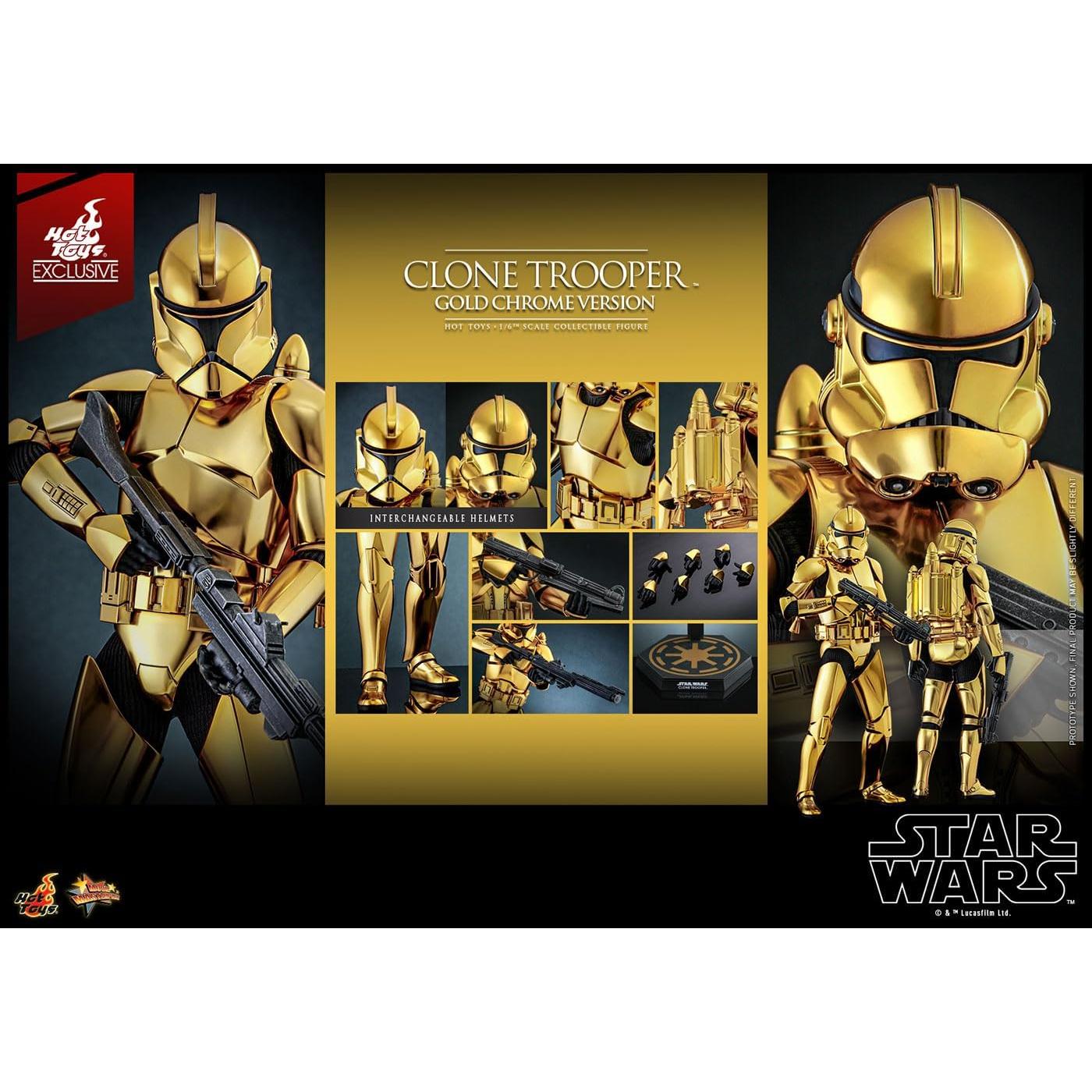 Clone Trooper (Gold Chrome Version) MMP Fully Poseable Exclusive Figure