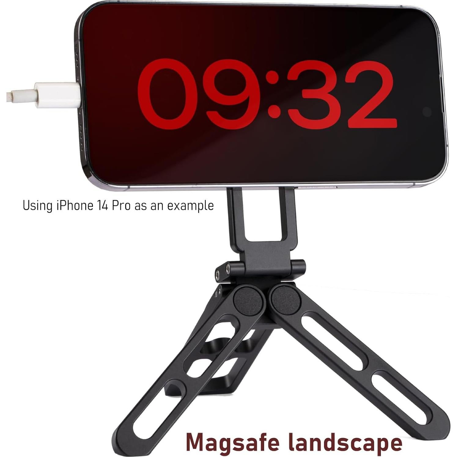 Soporte de trípode portátil MagSafe Zelnoox - Ajustable, 102g