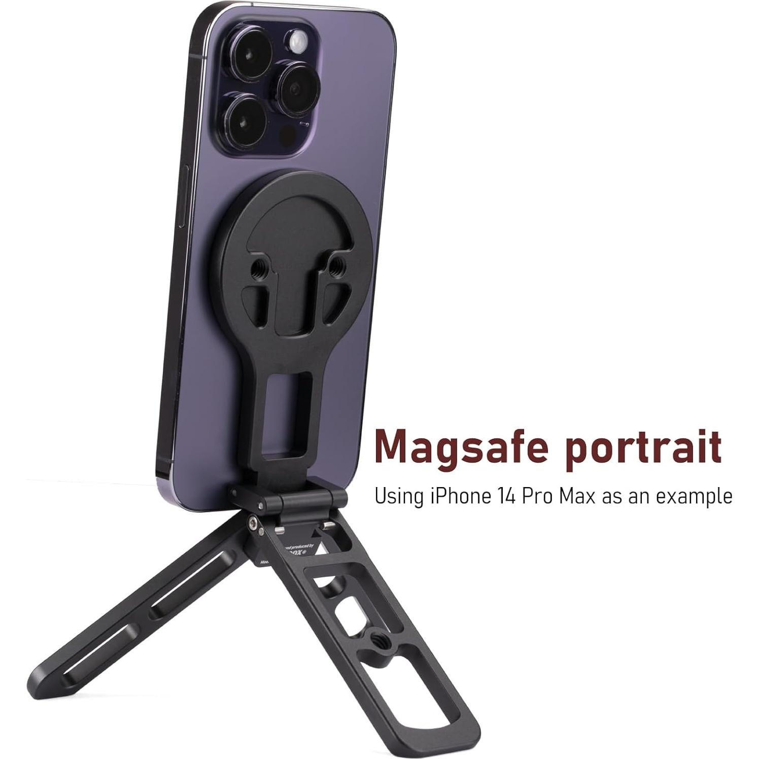 Soporte de trípode portátil MagSafe Zelnoox - Ajustable, 102g