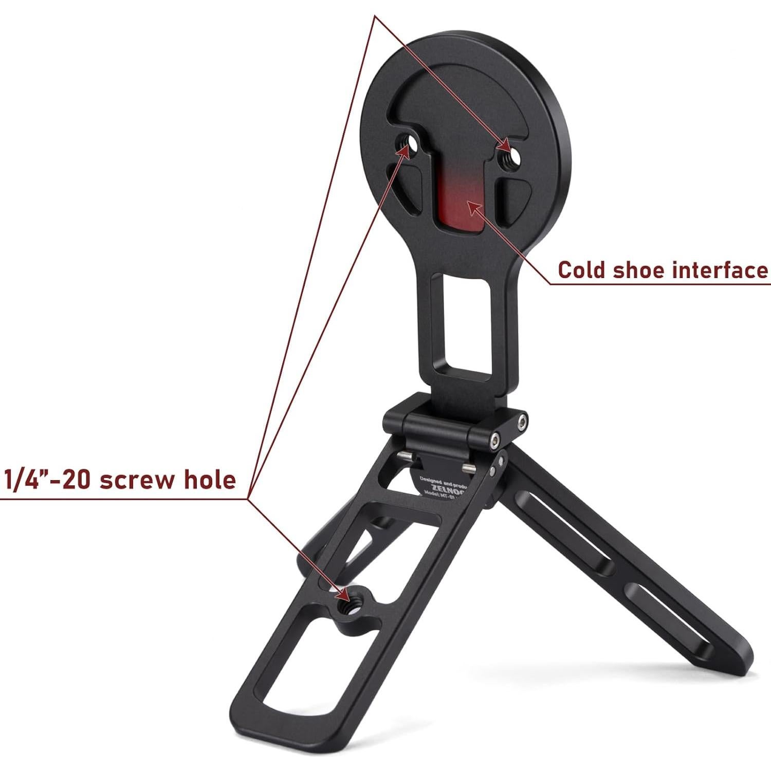 Soporte de trípode portátil MagSafe Zelnoox - Ajustable, 102g