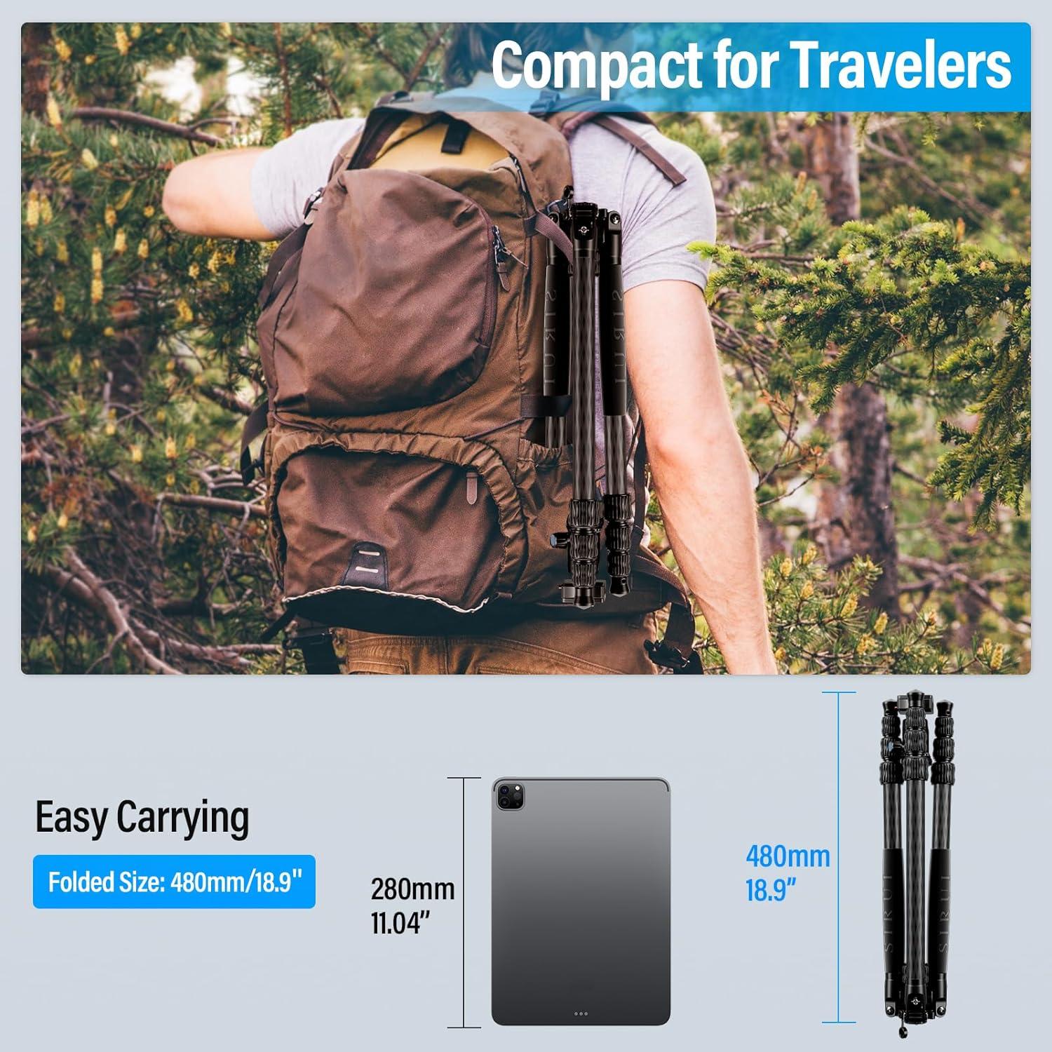 Trípode de Cámara SIRUI Traveler 7C 165.9 cm Fibra Carbono