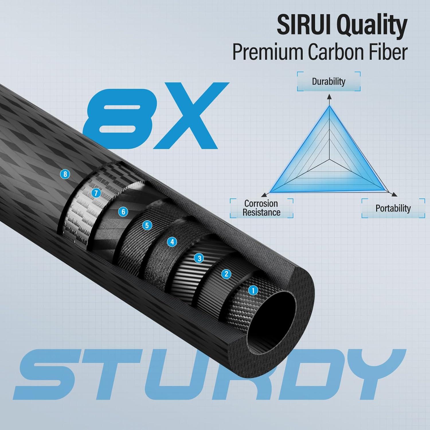 Trípode de Cámara SIRUI Traveler 7C 165.9 cm Fibra Carbono