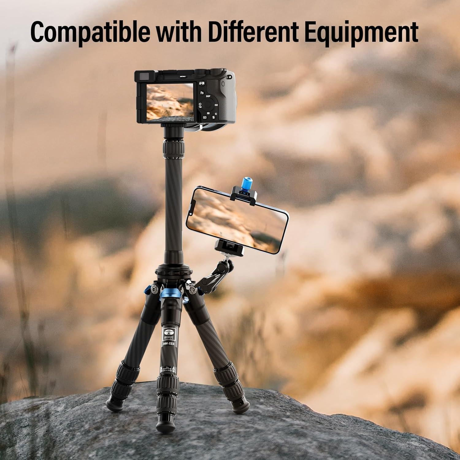 Trípode Mini de Viaje SIRUI AM-223+SL-100 Fibra de Carbono 66cm