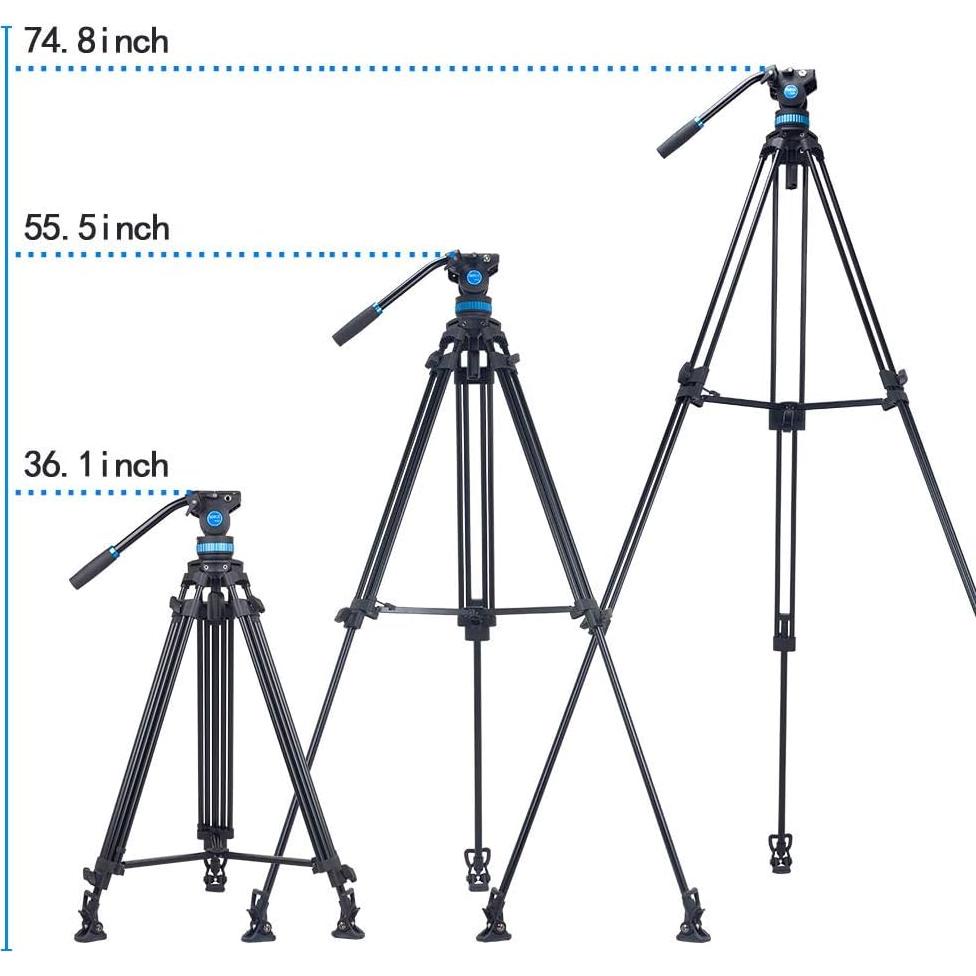 Trípode Profesional SIRUI SH-25 con Cabezal Fluido 10kg