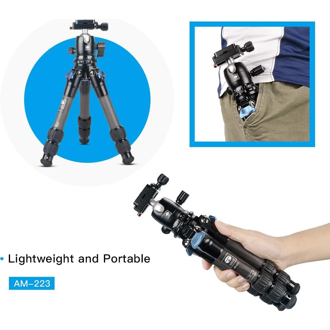 Trípode Mini SIRUI AM-223 de Fibra de Carbono 40.6cm