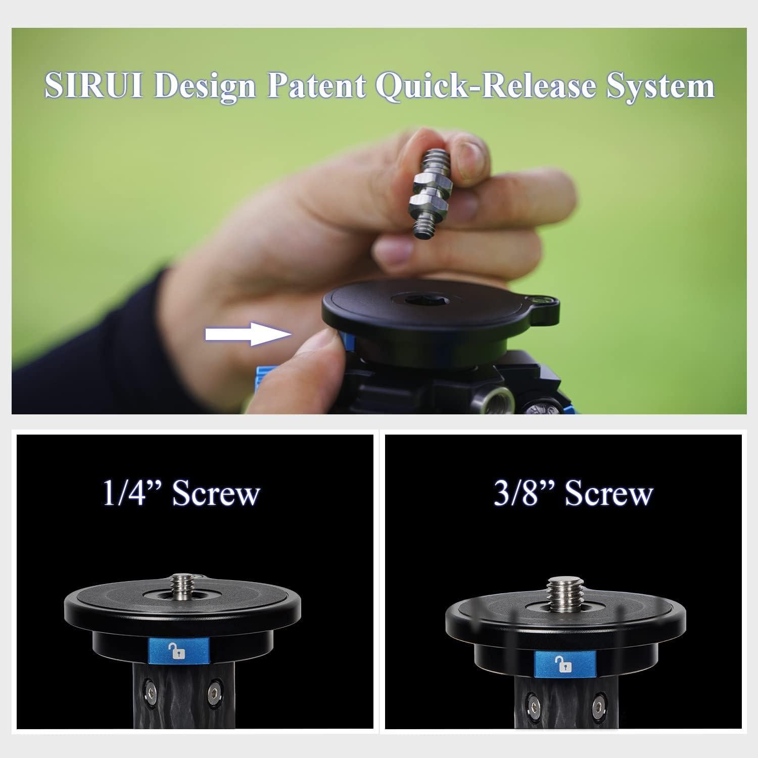 Trípode Profesional SIRUI ST-224 de Carbono 2.06kg Impermeable