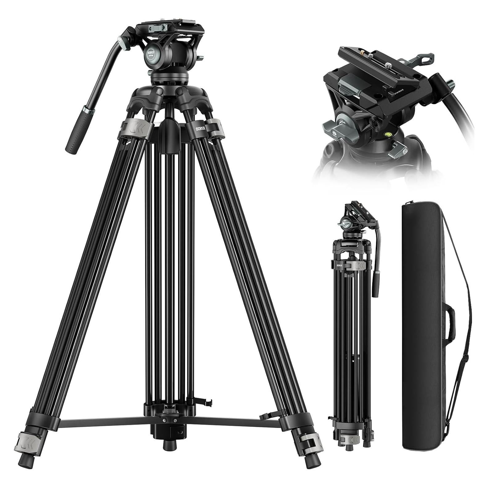 Trípode de Video SIRUI AVT-01 con Cabezal Fluido 360°