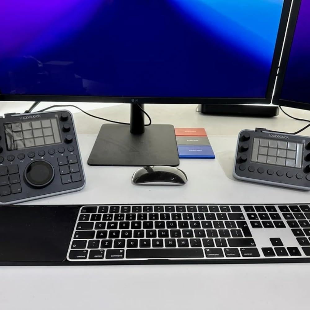 Soporte Loupedeck CT Ajustable 20° con 3 Ruedas Jog Gris