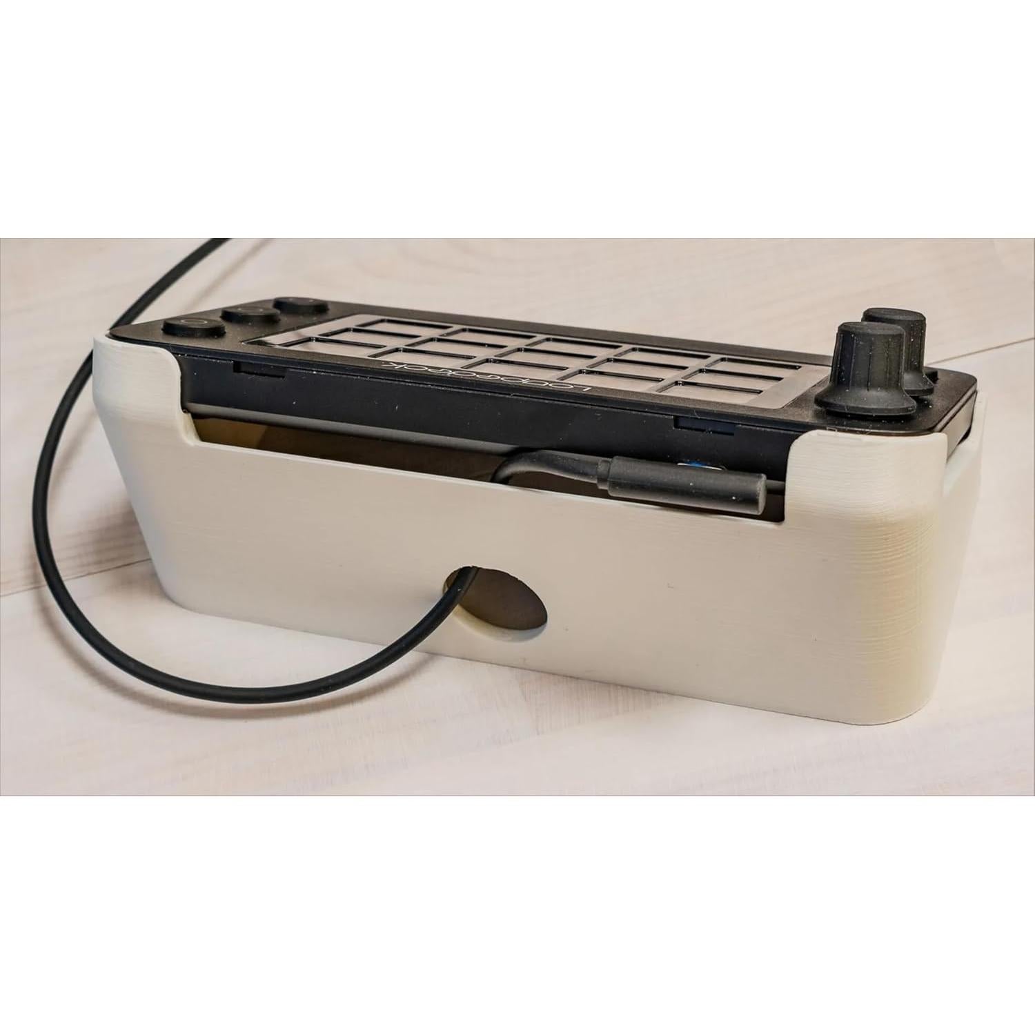 Stand and Mount for Loupedeck Live S, Compact Design, Ergonomic Desktop Holder (White)