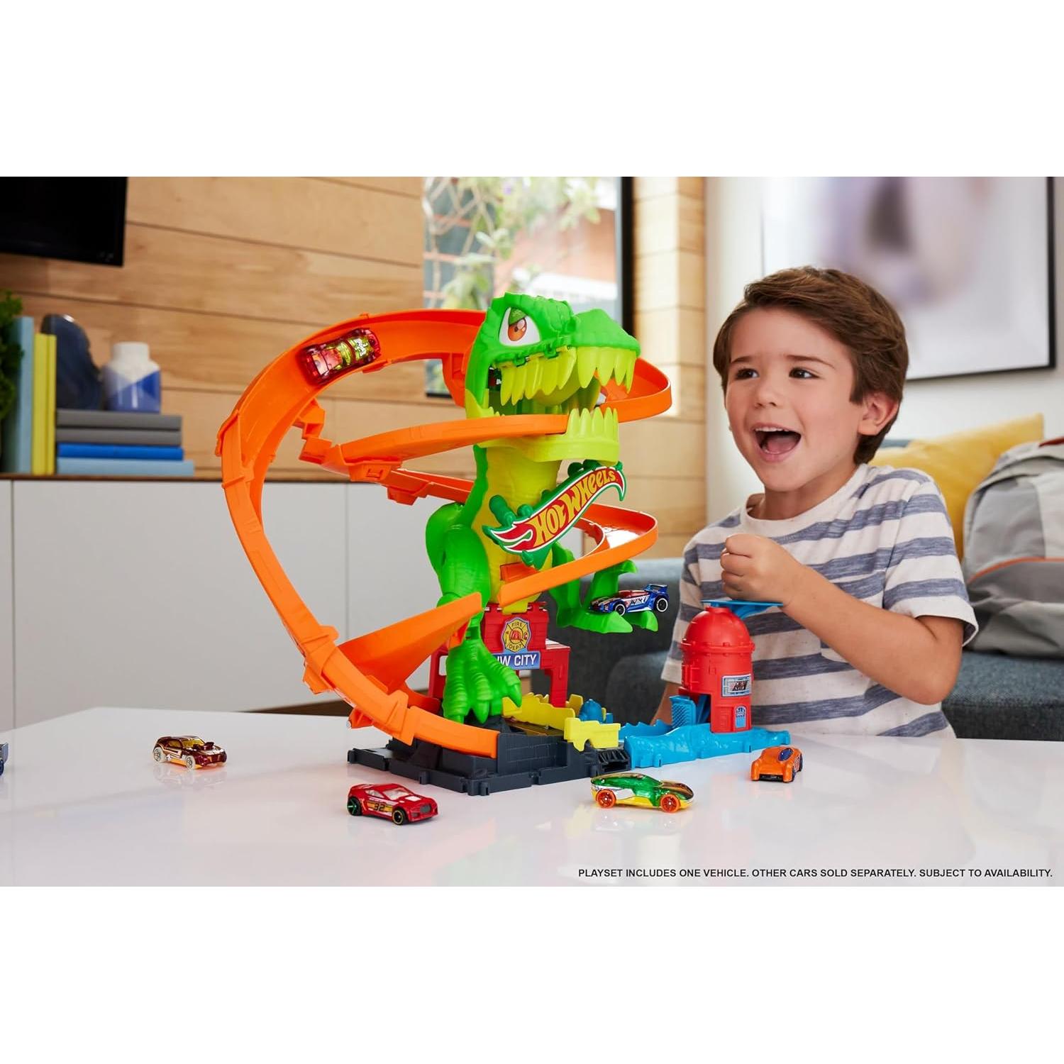 Juego de Pista Hot Wheels T-Rex Blaze 1:64 45,72 cm