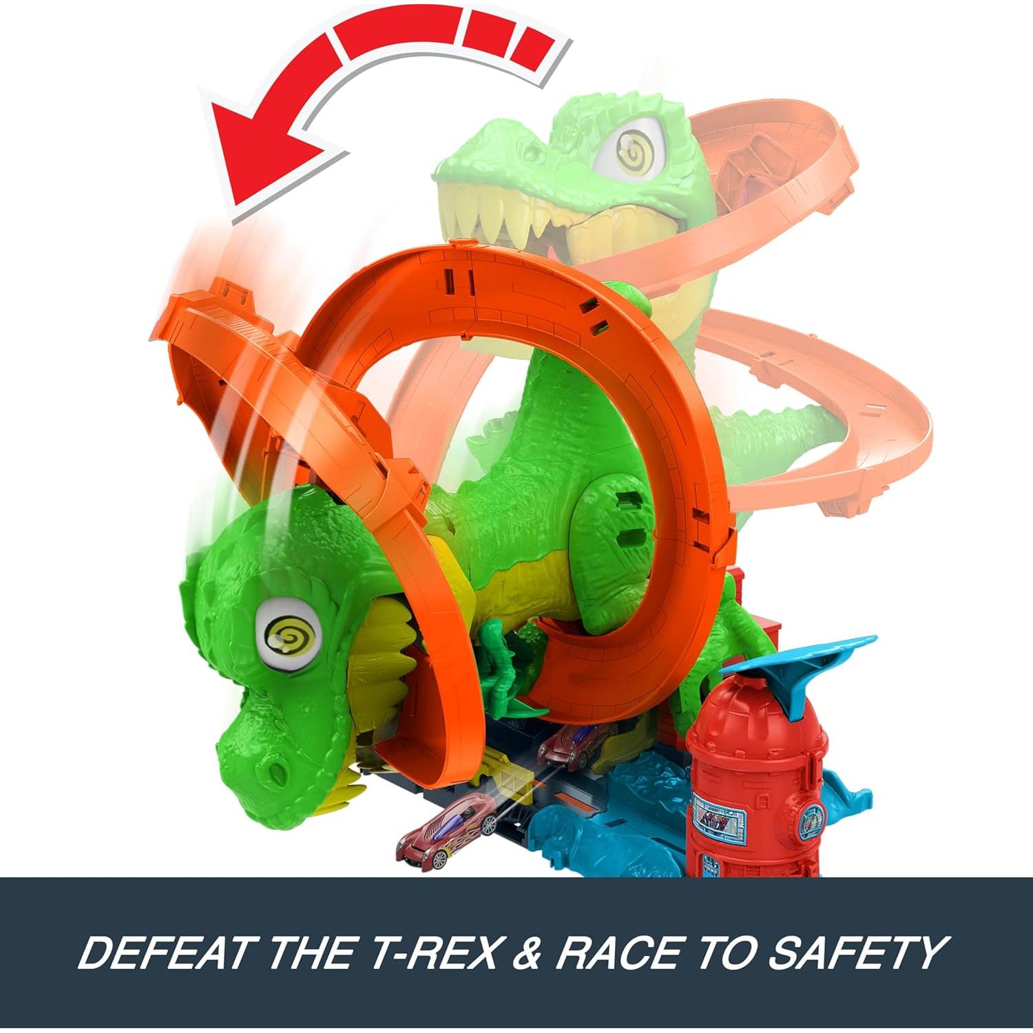 Juego de Pista Hot Wheels T-Rex Blaze 1:64 45,72 cm