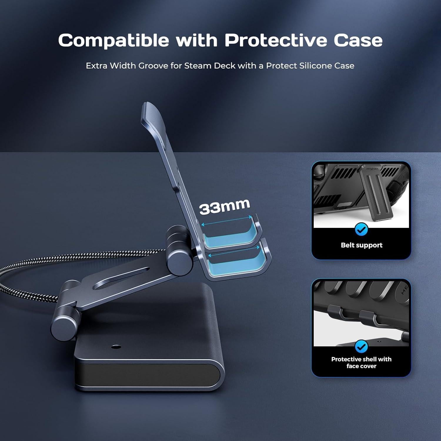 Dock 6-en-1 MEPATEM para Steam Deck OLED - HDMI 4K, 100W