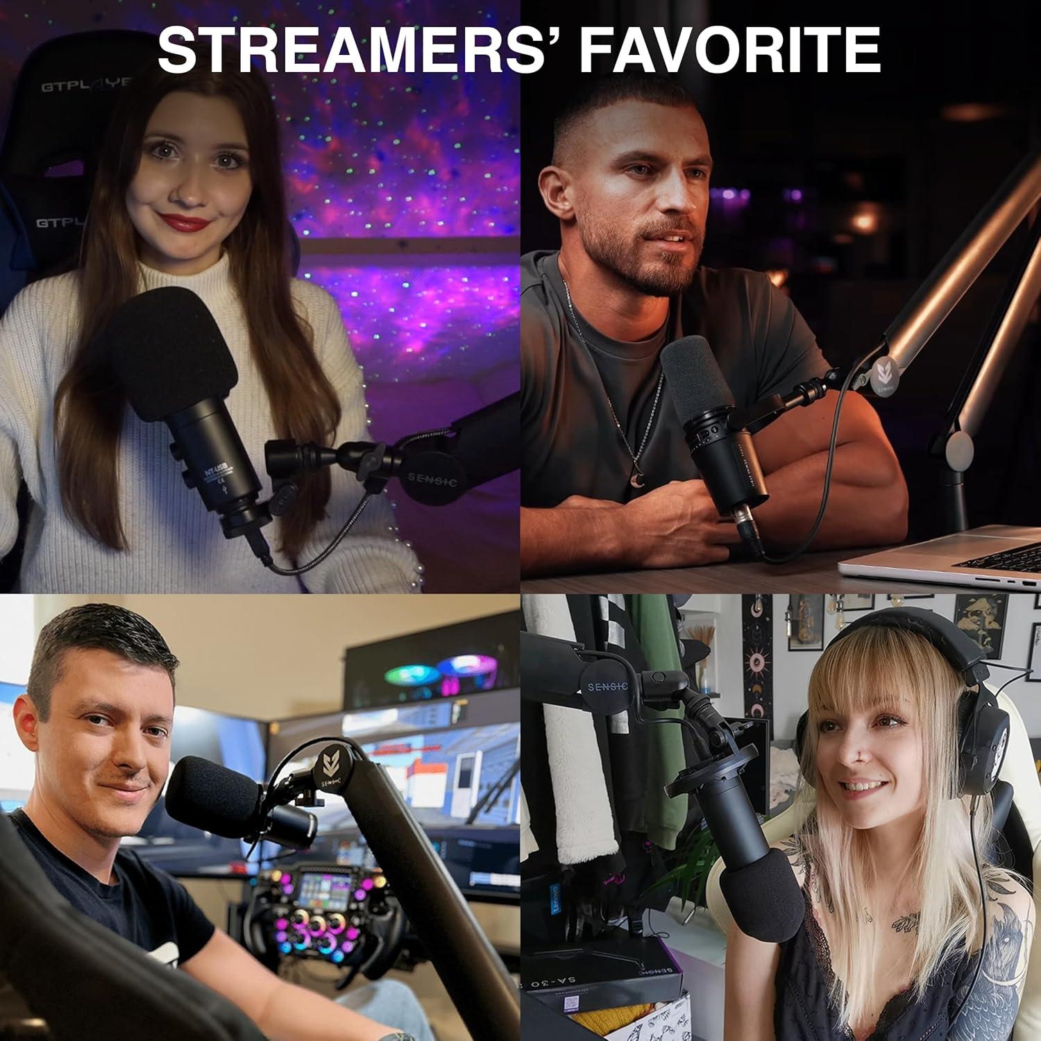 Brazo de Micrófono SA-30 Negro con Elevador 15 cm y Adaptadores