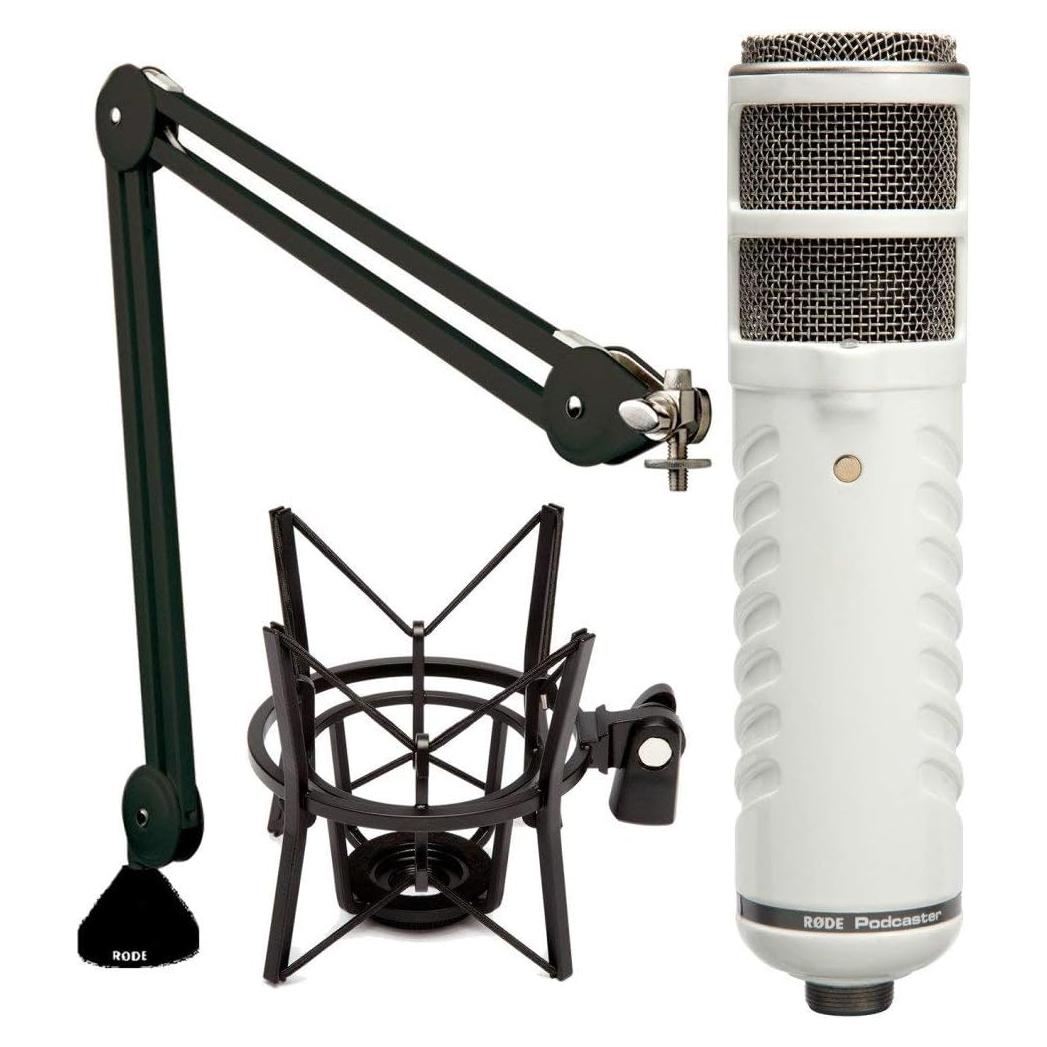 Micrófono USB Rode Podcaster con Brazo PSA1 y Montura PSM1