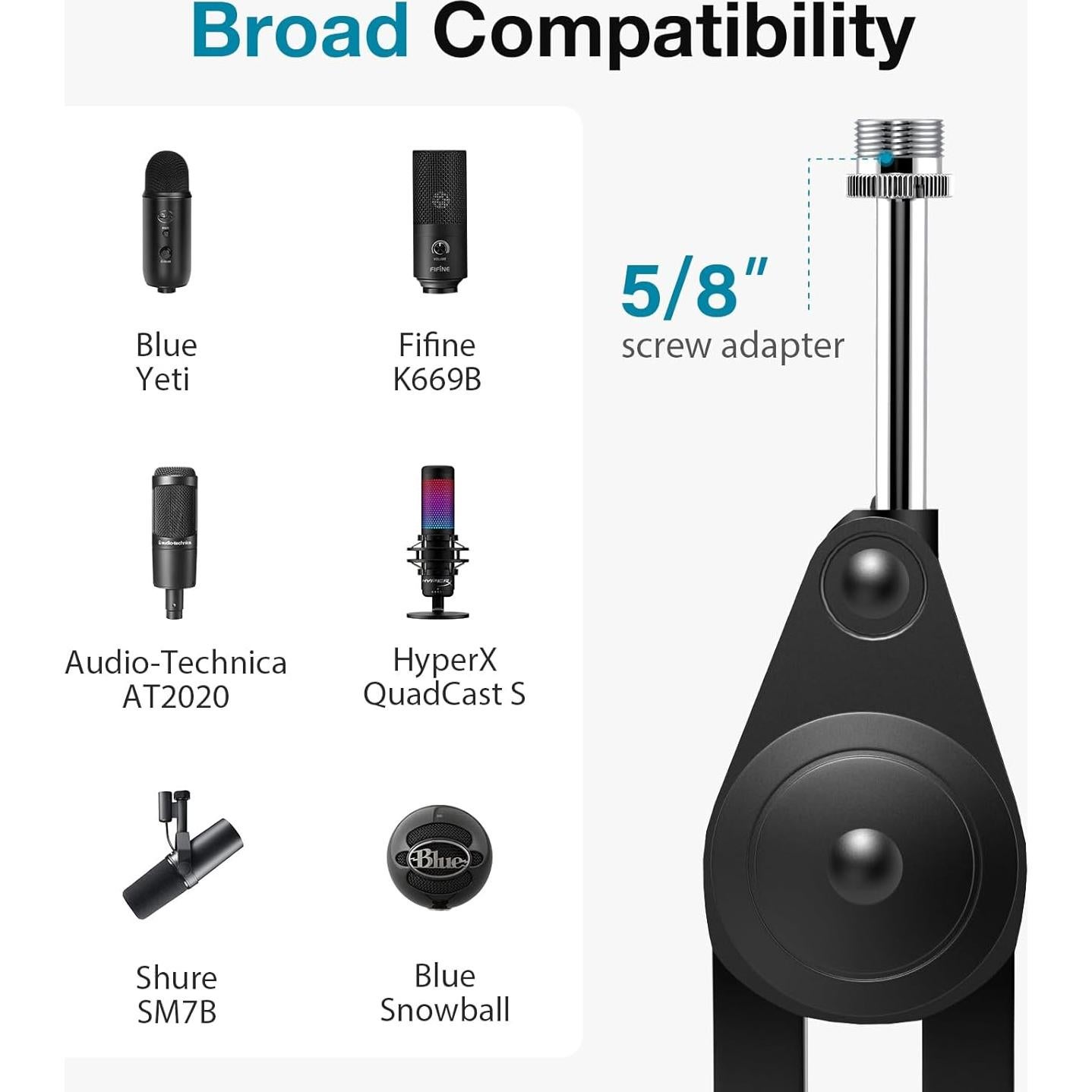 Soporte de Micrófono InnoGear Boom Arm 2.0 kg Ajustable