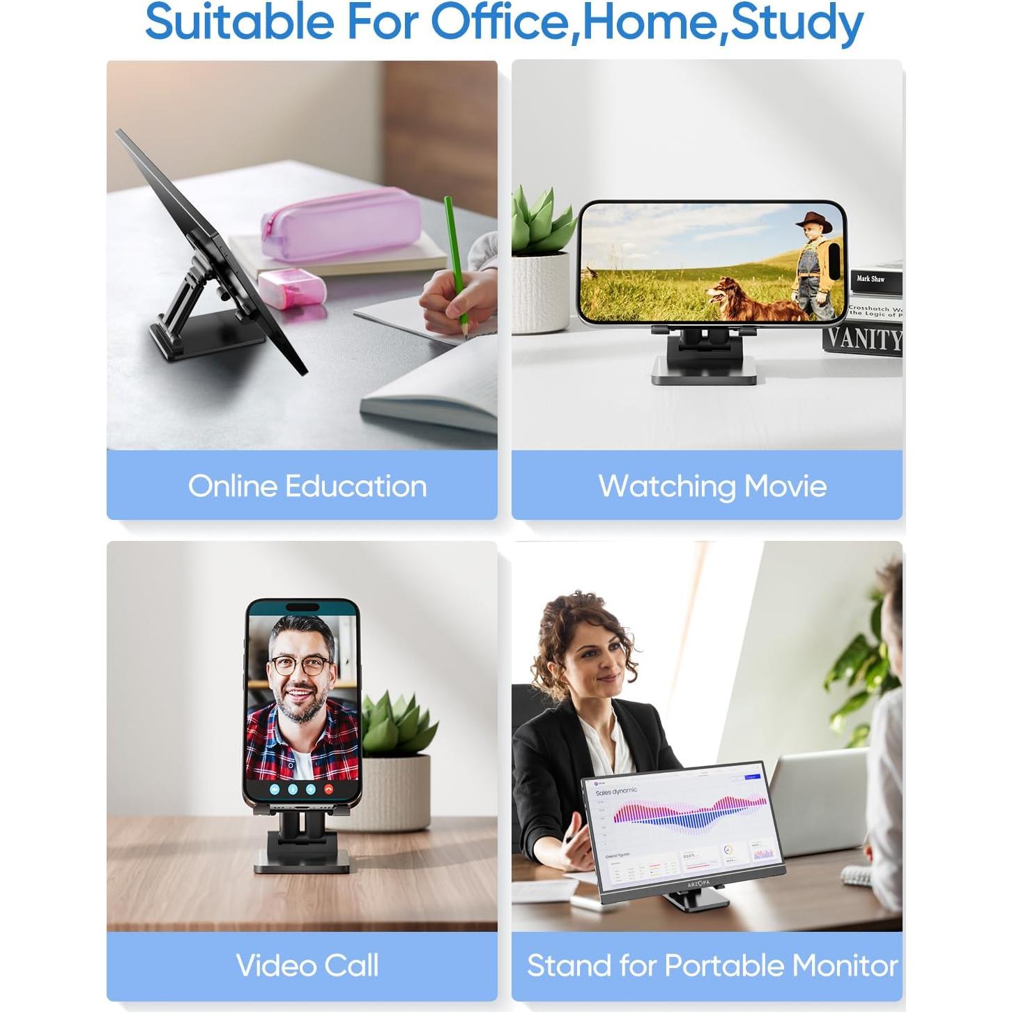 Soporte para Teléfono ARZOPA Ajustable Ergonomico Plegable