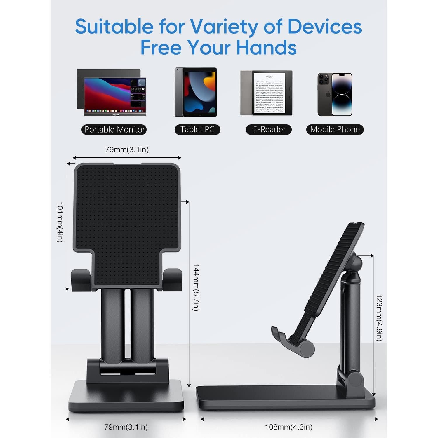 Soporte para Teléfono ARZOPA Ajustable Ergonomico Plegable
