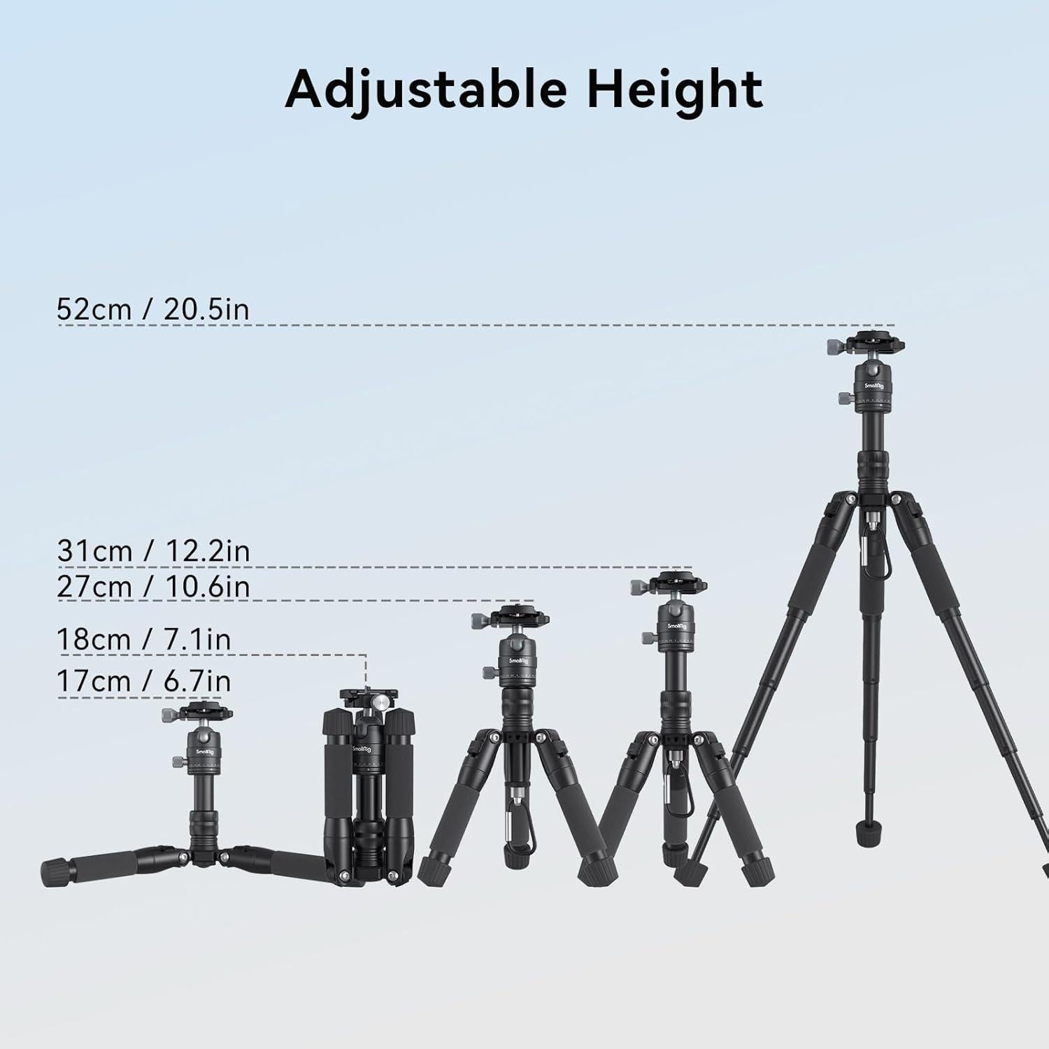 Trípode Mini de Aluminio SmallRig VT-20 para Cámara DSLR 50.8 cm