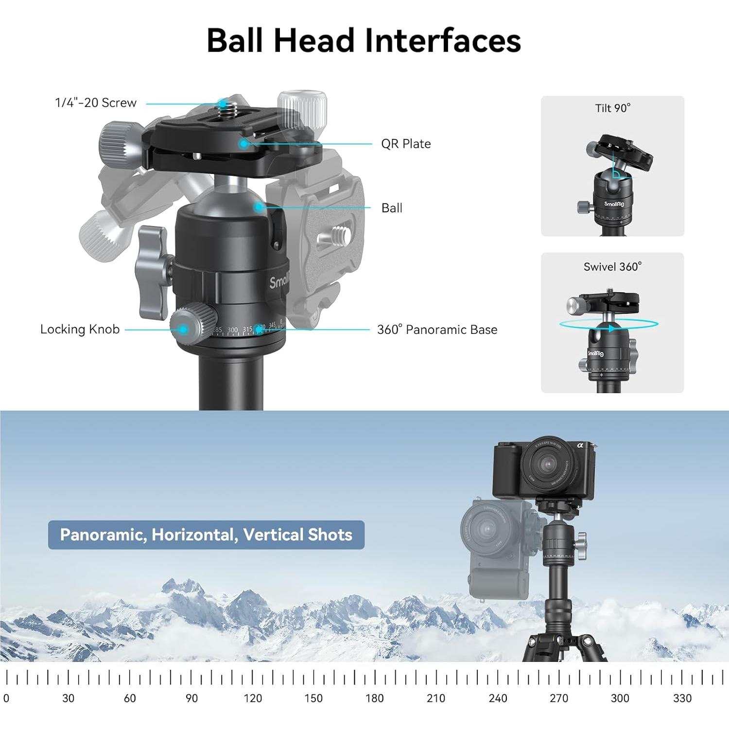 Trípode Mini de Aluminio SmallRig VT-20 para Cámara DSLR 50.8 cm