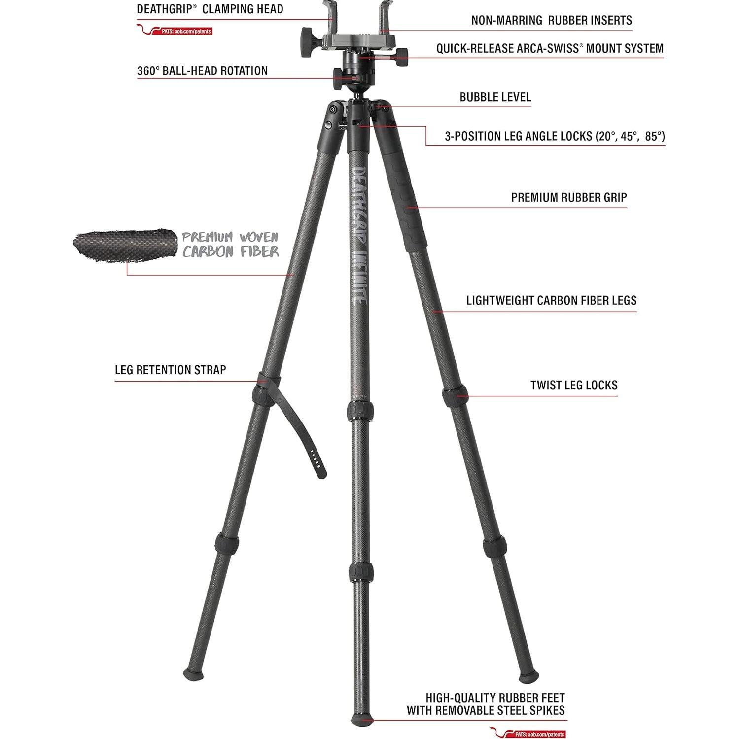 Trípode de Aluminio BOG DeathGrip Fibra de Carbono 3.63kg