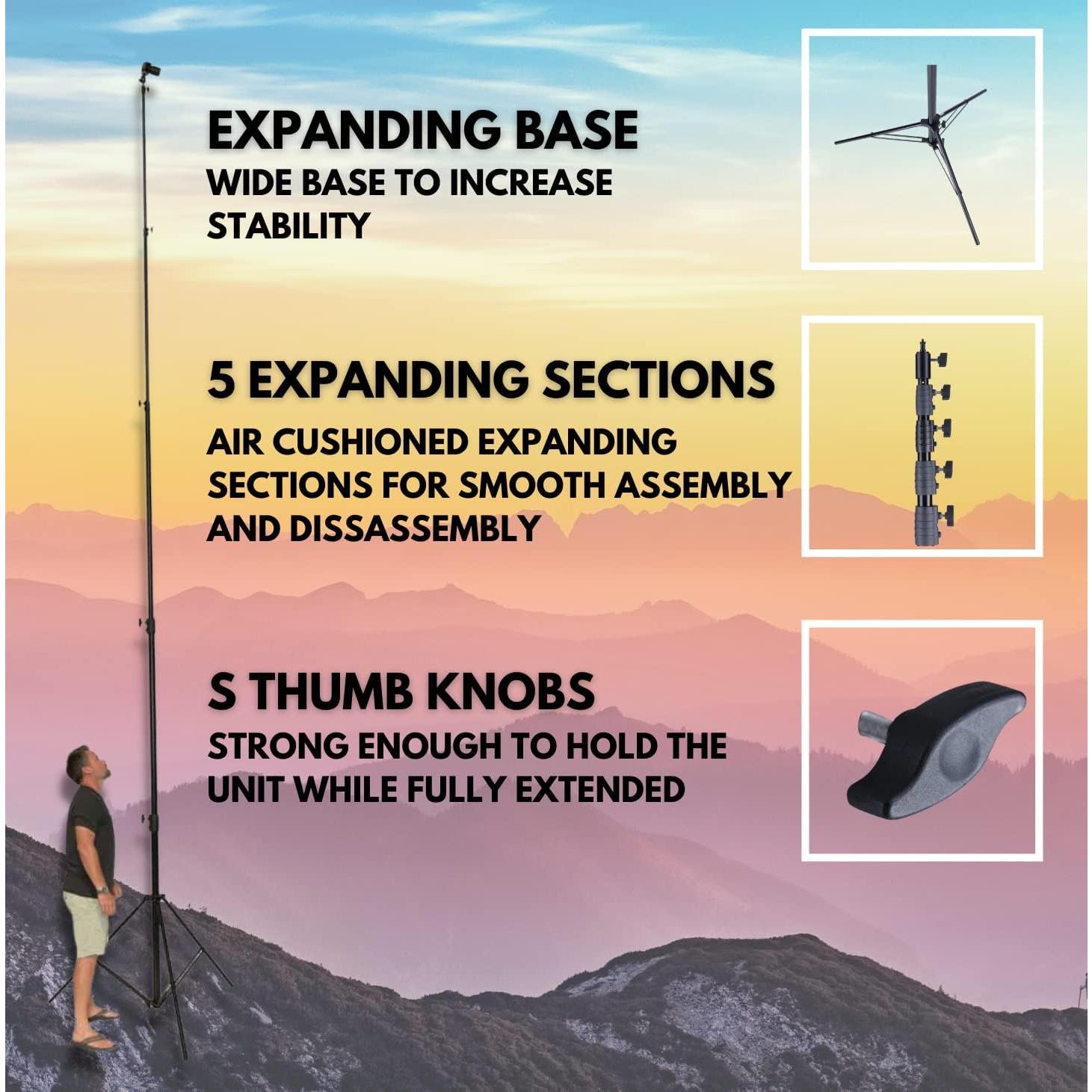 Trípode Telescópico Glide Gear TST 20 - 6.1m, 3.63kg