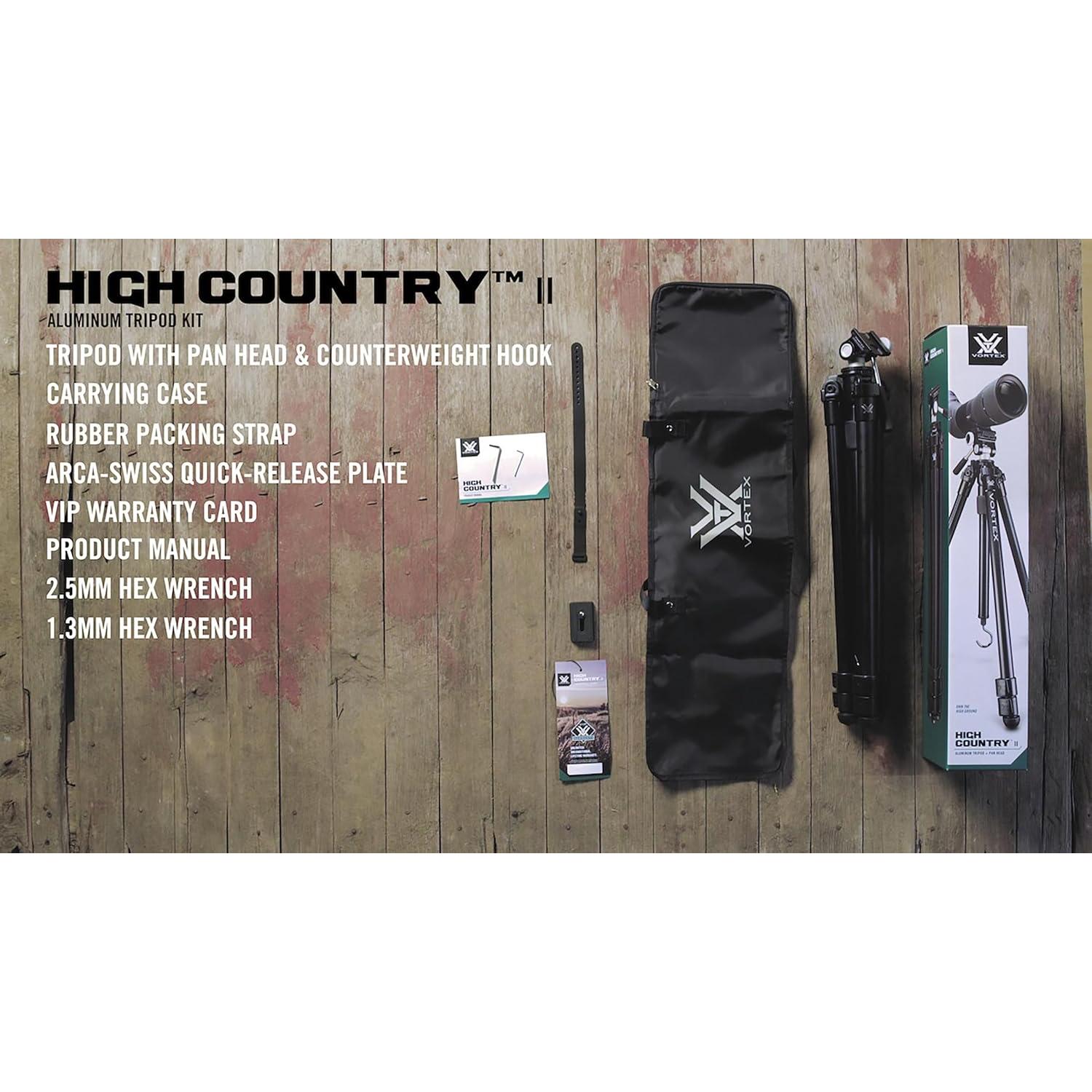 Trípode High Country II Vortex Optics Aluminio 10 kg