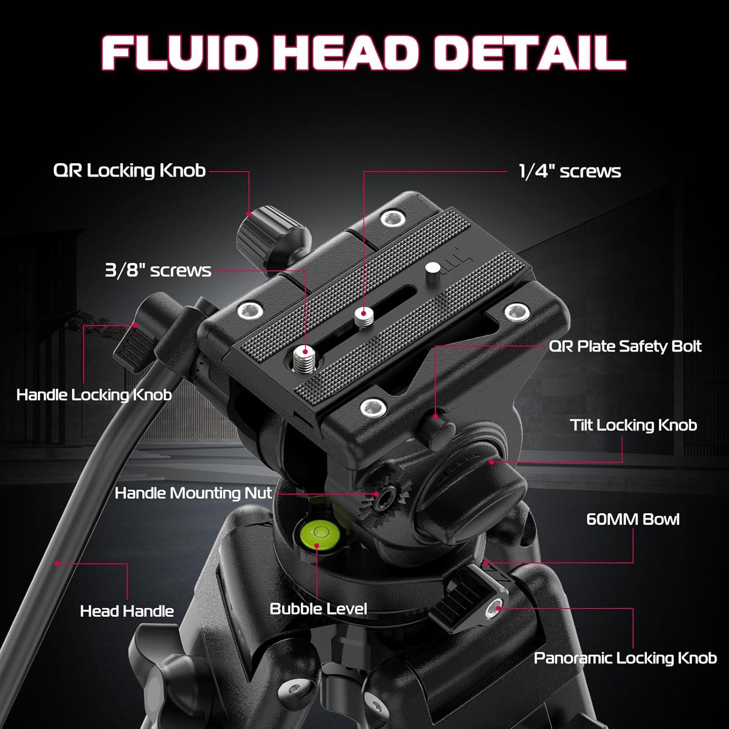 Trípode de Video ULANZI MT-81 Aluminio 155 cm 8 kg
