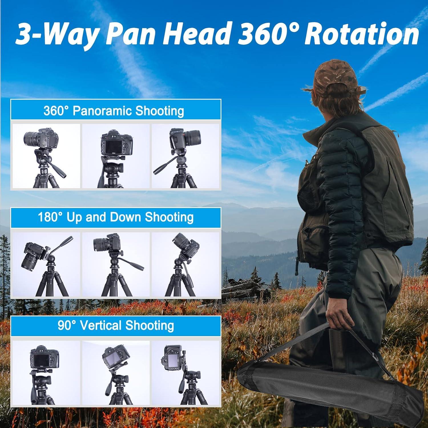 Trípode Portátil de Viaje Celticbird 58.4-164 cm para Cámaras