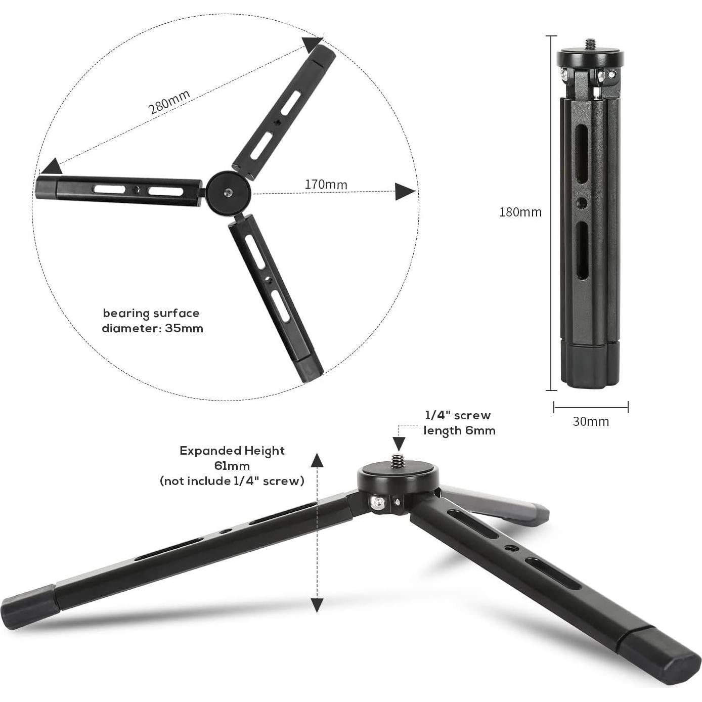 Trípode Mini de Aluminio EaxanPic para Gimbals y Cámaras