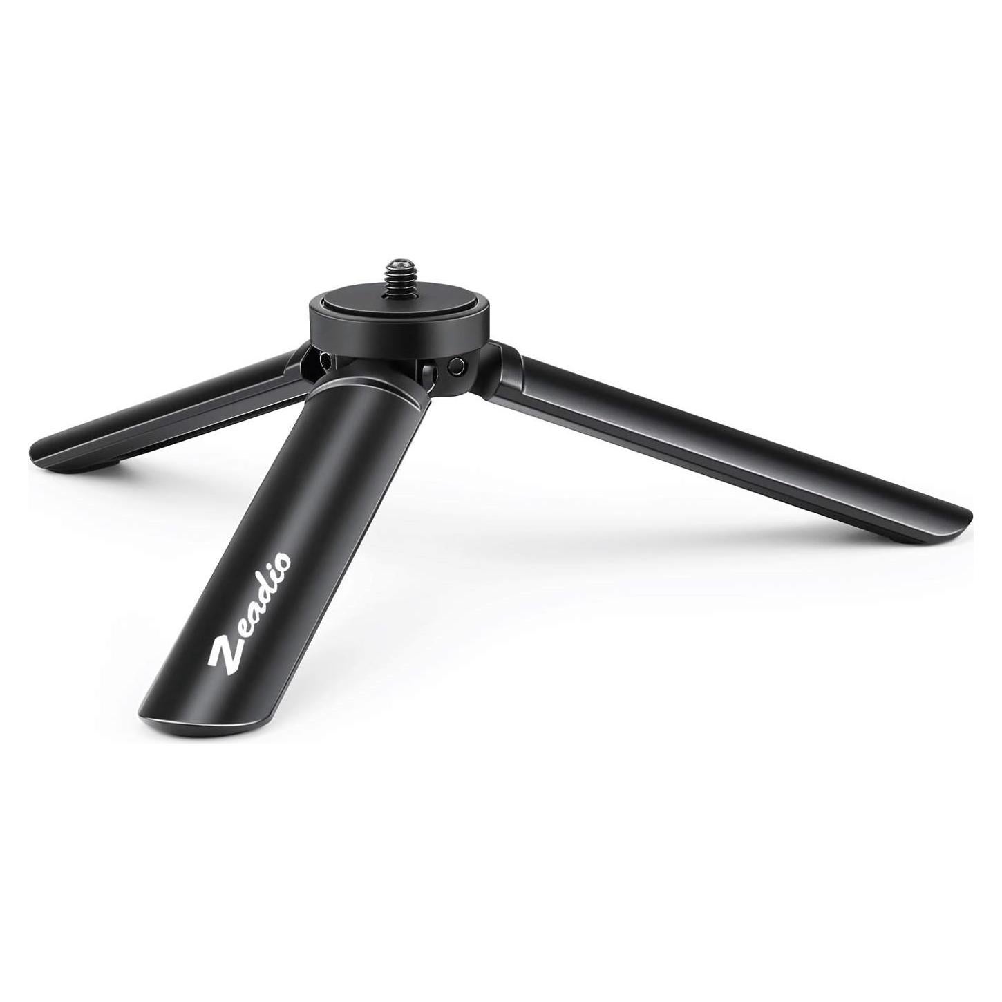 Trípode Mini de Metal Zeadio, Carga 20kg, Soporte de Escritorio