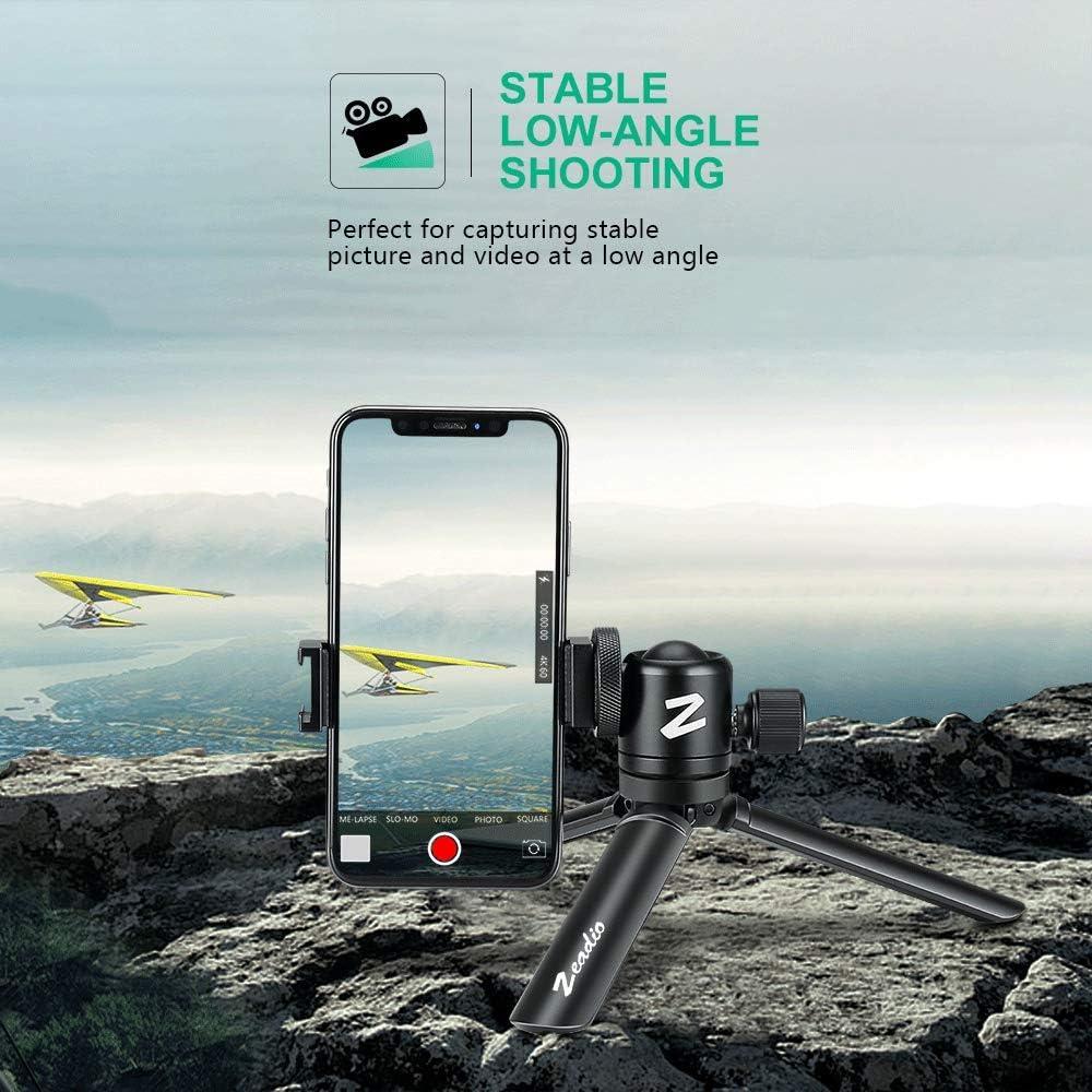 Trípode Mini de Metal Zeadio, Carga 20kg, Soporte de Escritorio