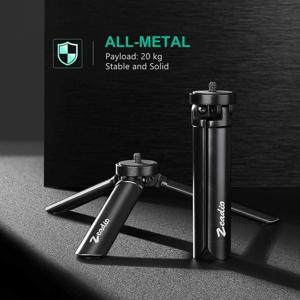 Trípode Mini de Metal Zeadio, Carga 20kg, Soporte de Escritorio