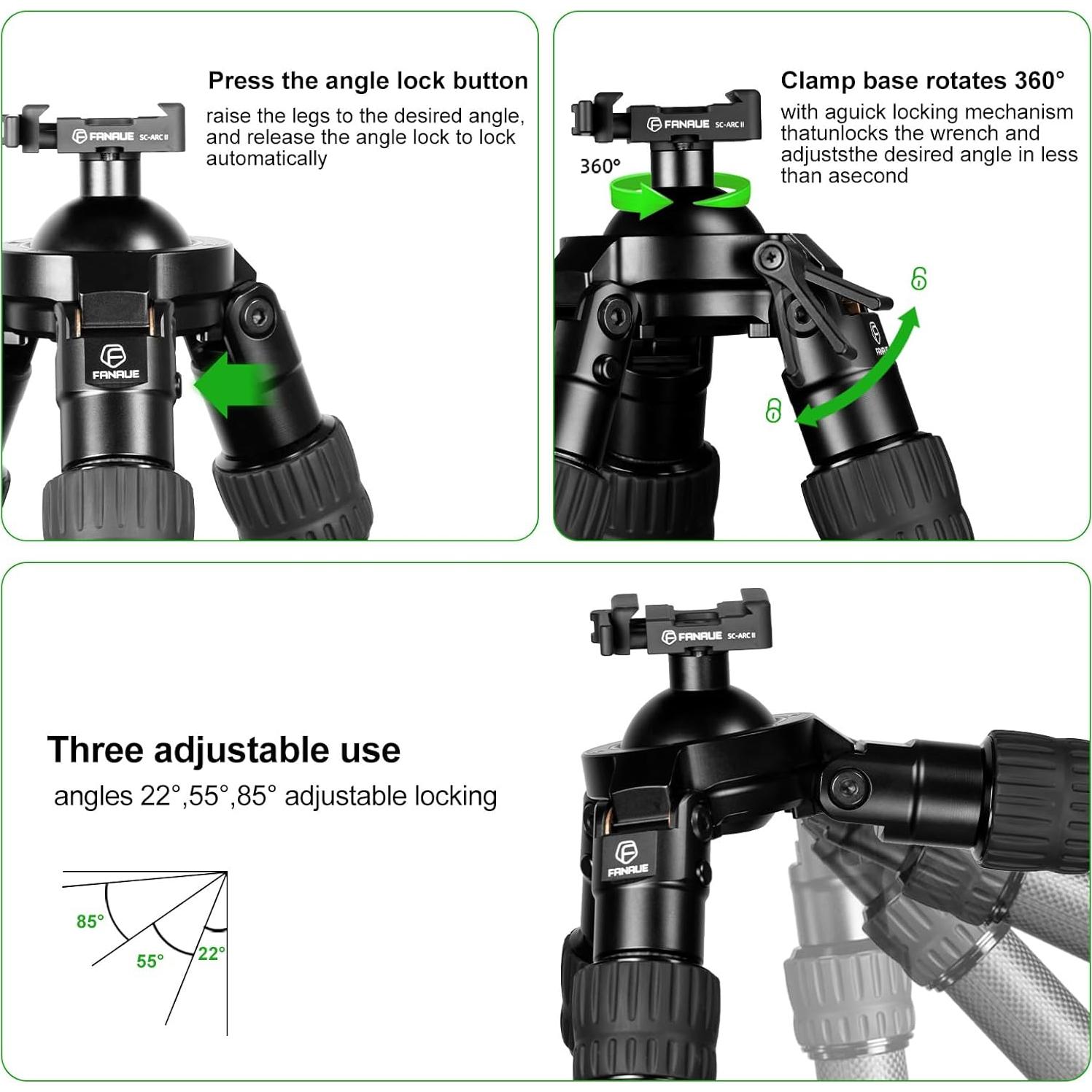 Trípode de caza FANAUE HTC-4030-45 fibra de carbono 2.61 kg