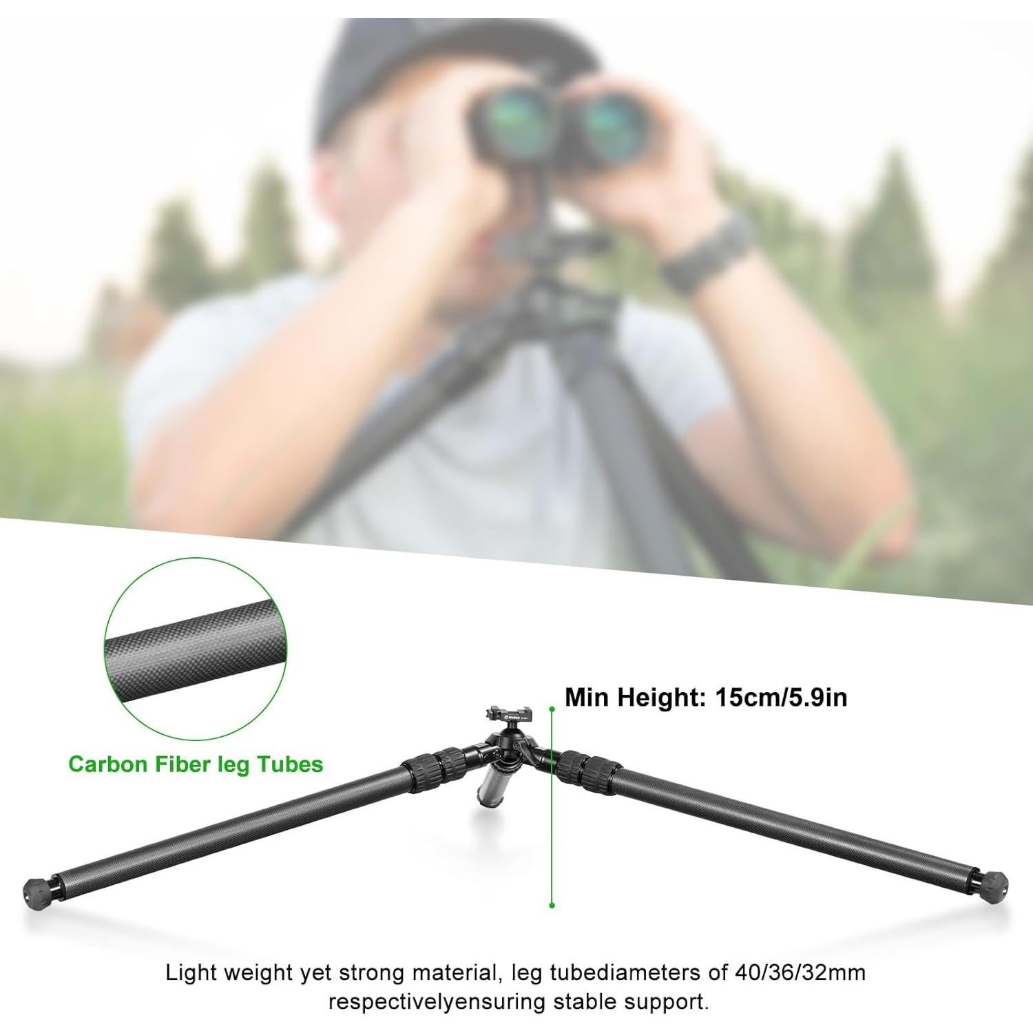 Trípode de caza FANAUE HTC-4030-45 fibra de carbono 2.61 kg