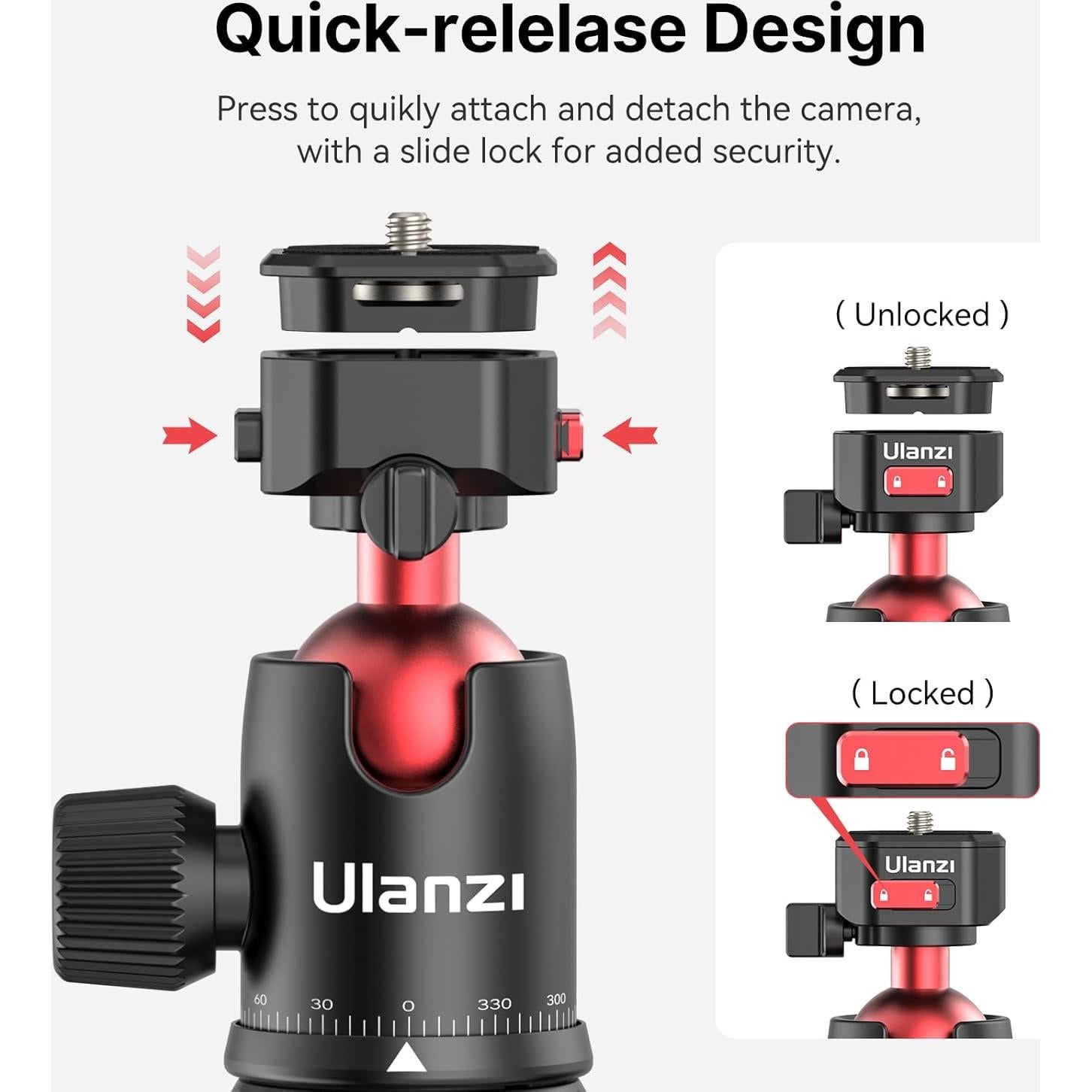 Trípode ULANZI TT31 Plegable 2 en 1 Monopie 60-184 cm