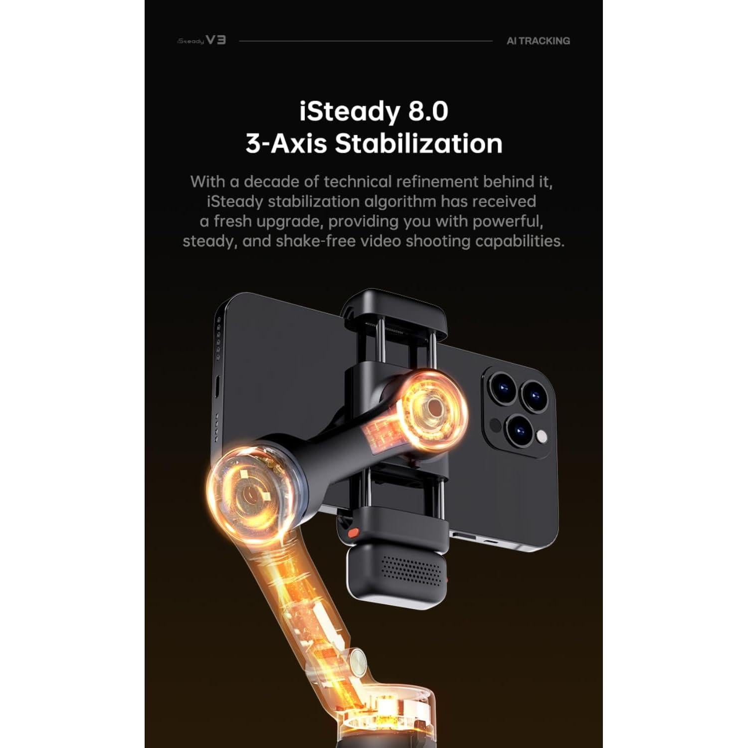 Gimbal Estabilizador para Smartphone hohem iSteady V3 con Luz